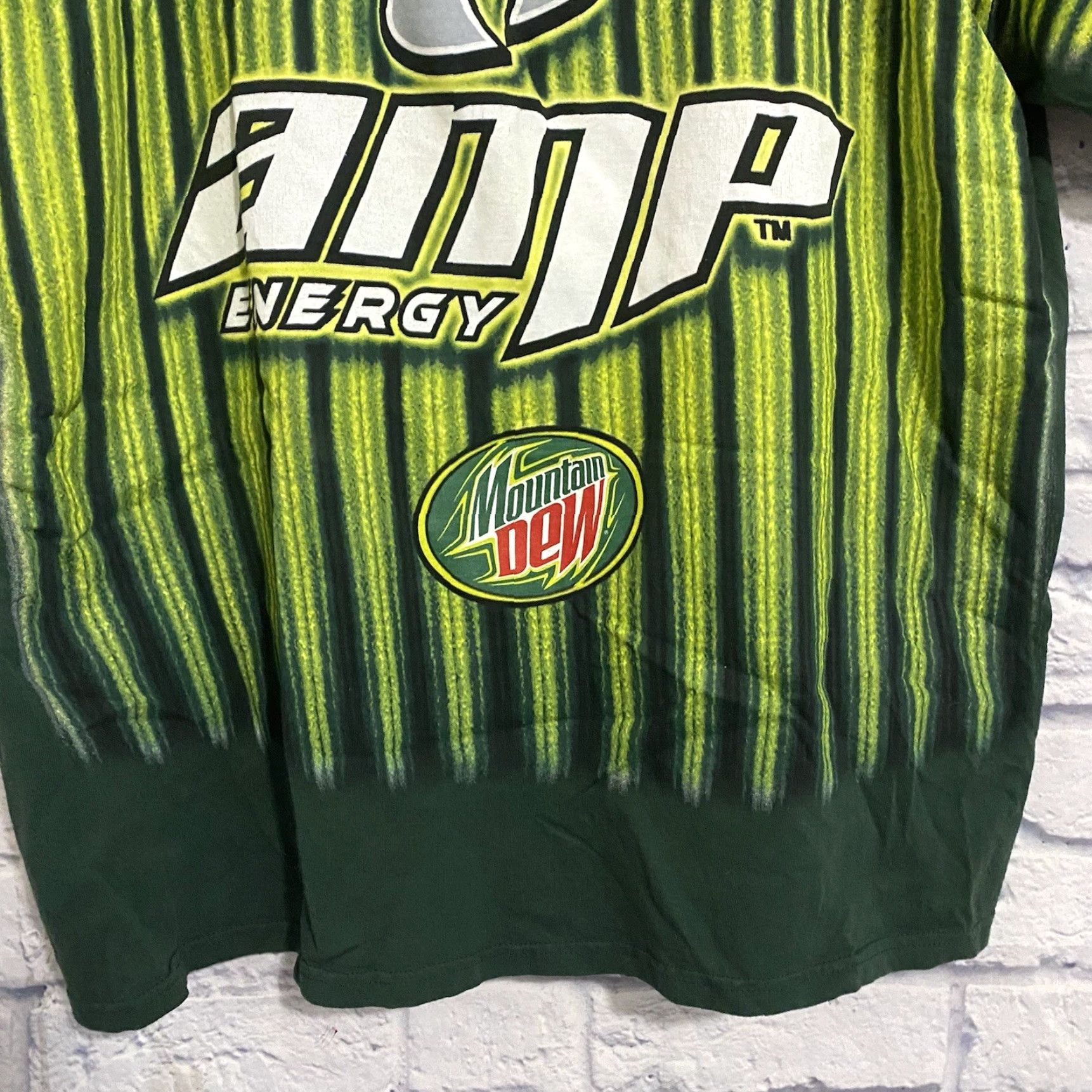 Chase Authentics Dale Earnhardt Jr Amp Energy Nascar Green All Over Shirt Men XL Short Sleeve Crew Neck T-Shirt Chase Authentics Logo Cars Racing Vintage: No Size US XL / EU 56 / 4 - 7 Thumbnail