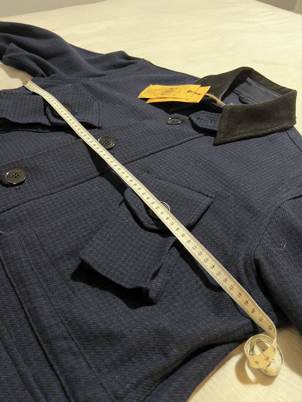 Monitaly Monitaly Half Coat Type B Houndstooth Navy Size 42 Size US L / EU 52-54 / 3 - 2 Thumbnail