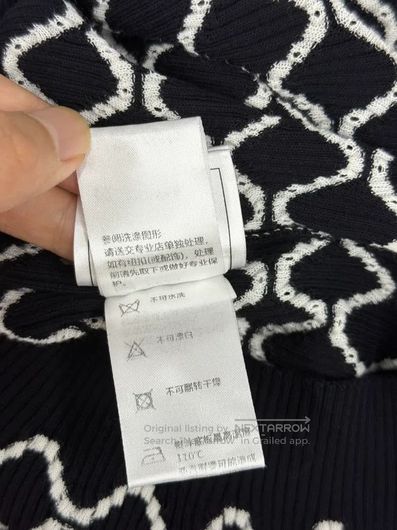 Chanel Chanel Black and white diamond plaid knitted short sleeves Size XXS / US 00 / IT 34 - 7 Thumbnail