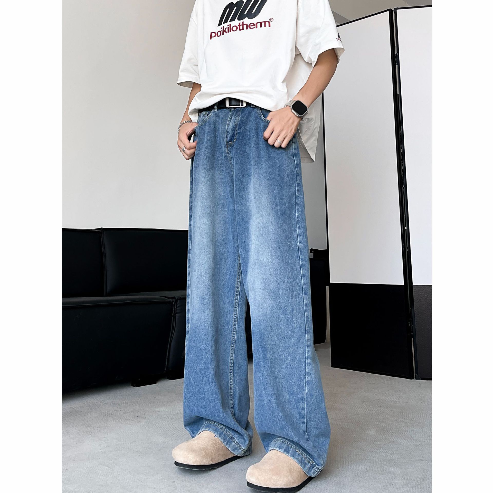 Japanese Brand × Jean Retro loose wide leg tie dye jeans Size US 32 / EU 48 - 1 Thumbnail