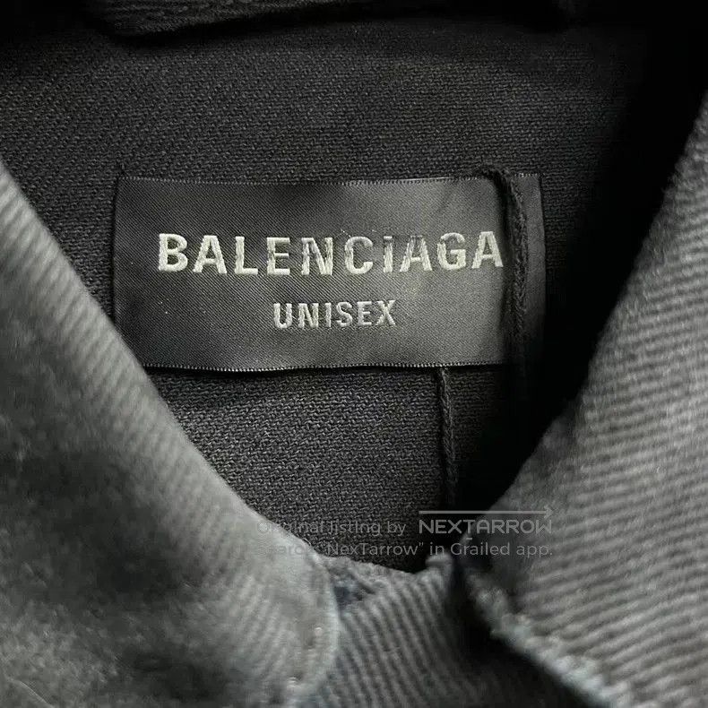 Balenciaga Balenciaga Black Logo Denim Jacket. Size US XS / EU 42 / 0 - 3 Thumbnail