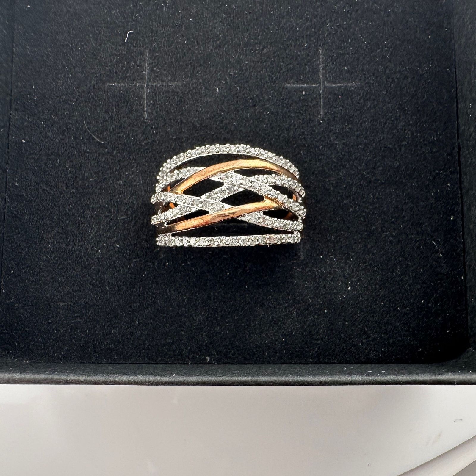 Other 1/2 Carat Natural Diamond Braided Woven Paths Ring Size 7 Size ONE SIZE - 16 Thumbnail