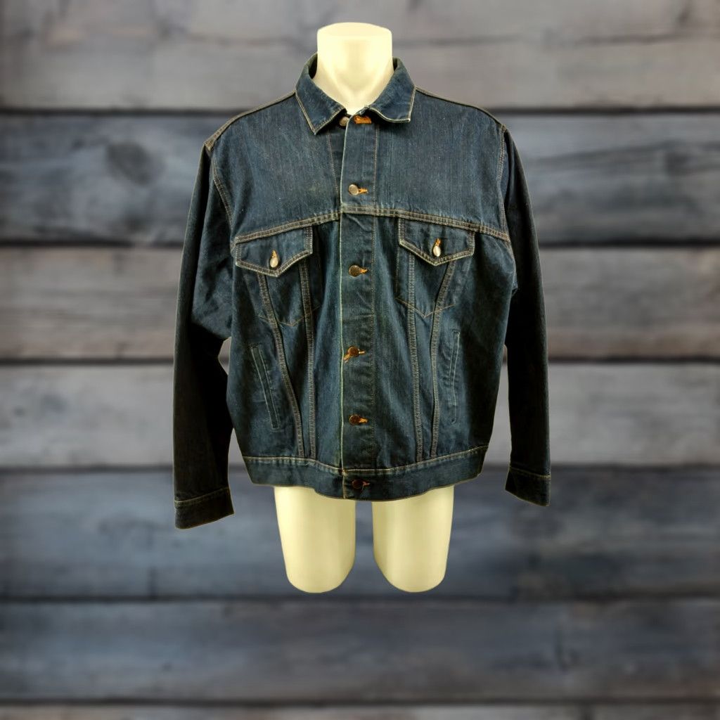 Denime VINTAGE Stagecoach Western Wear Mens 2XL Denim Jean Jacket Blue Jacket Mens 2XL Blue Vintage Stagecoach Western Wear Mens Jacket Blue Denim Size US 39 - 1 Thumbnail