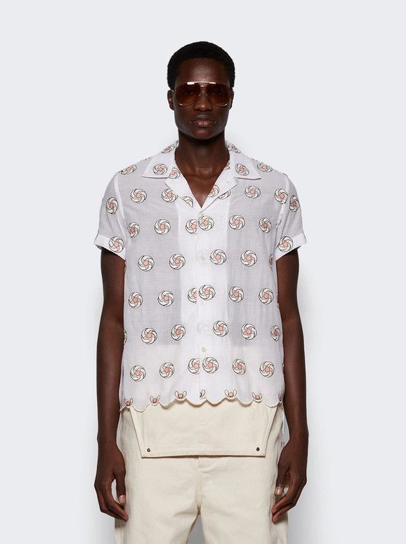 Bode o1mle0226 Floral Aperture Shirt in White Size US M / EU 48-50 / 2 - 3 Thumbnail