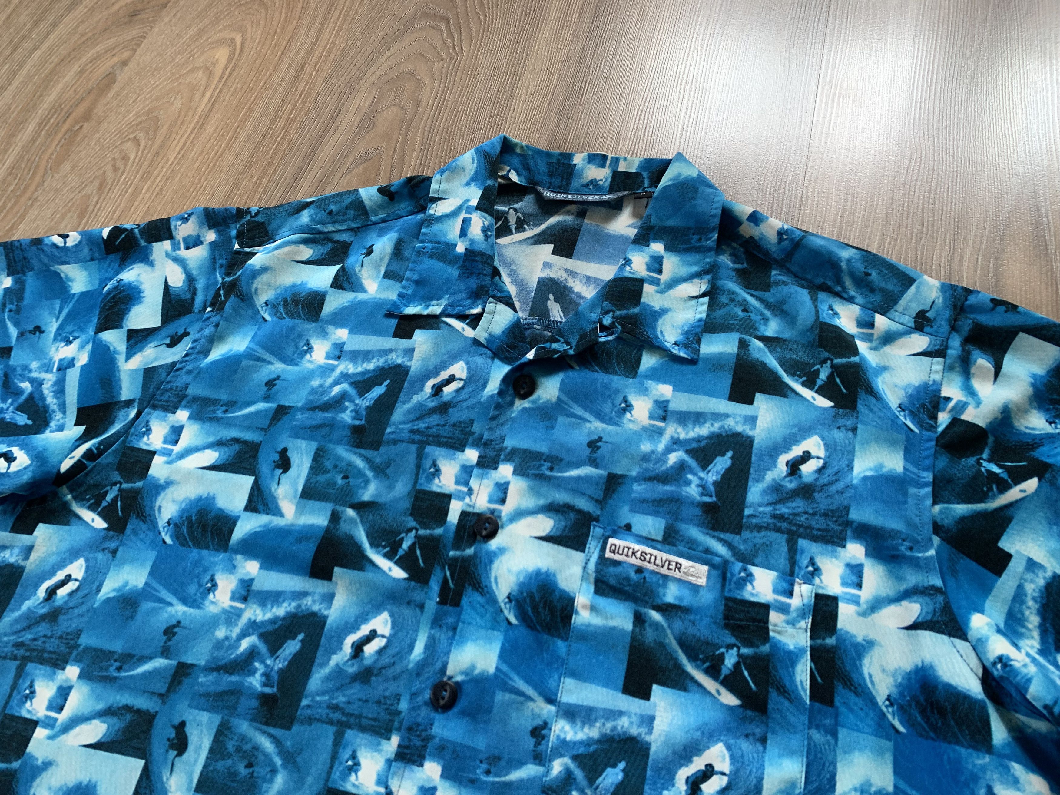Quiksilver Quicksilver Blue Vintage Hawaiian Shirt Size US M / EU 48-50 / 2 - 4 Thumbnail