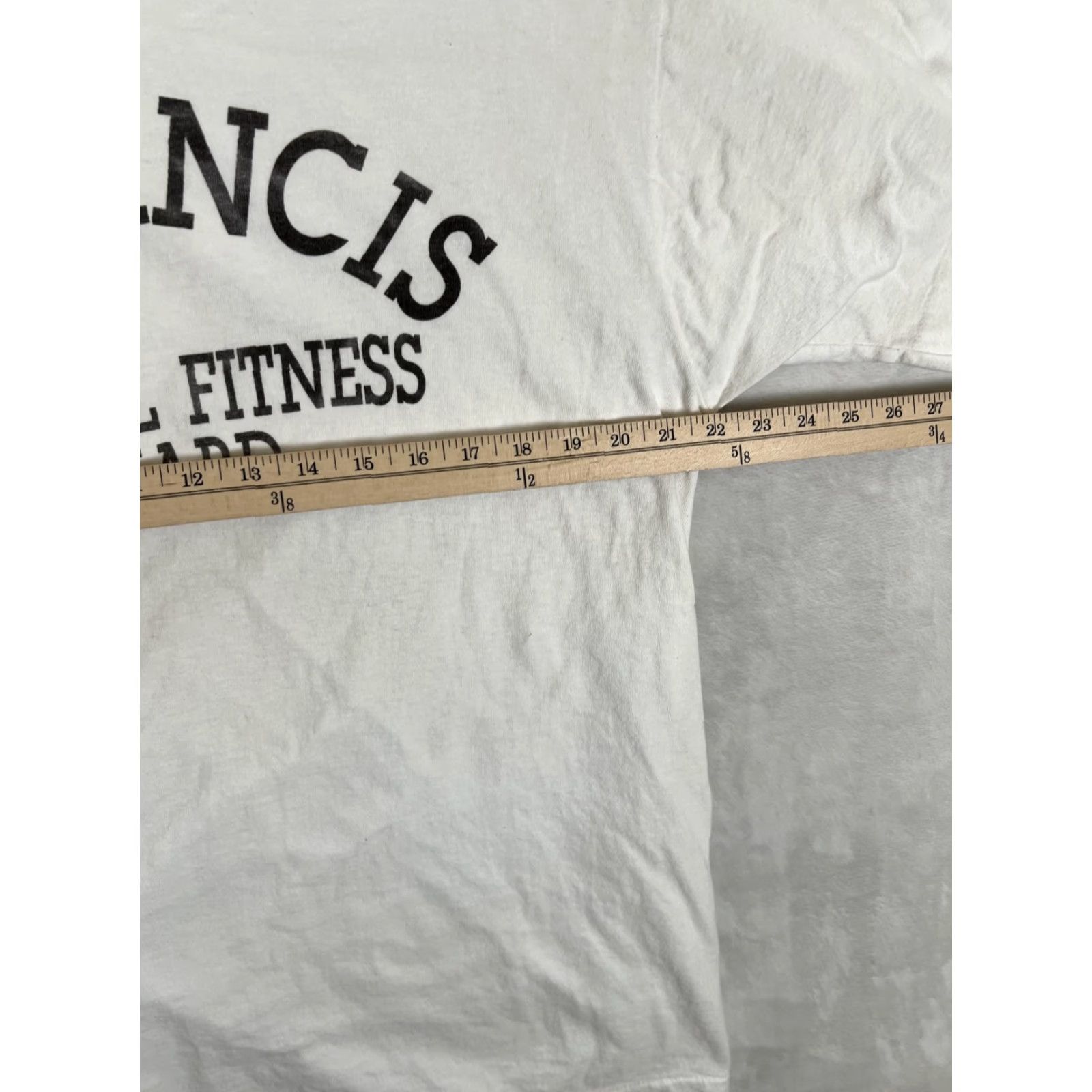 Fruit Of The Loom VINTAGE Fruit of the Loom ST. FRANCIS PHYSICAL FITNESS AWARD Mens XL White Short Sleeve T-Shirt US Made Size US XL / EU 56 / 4 - 7 Thumbnail