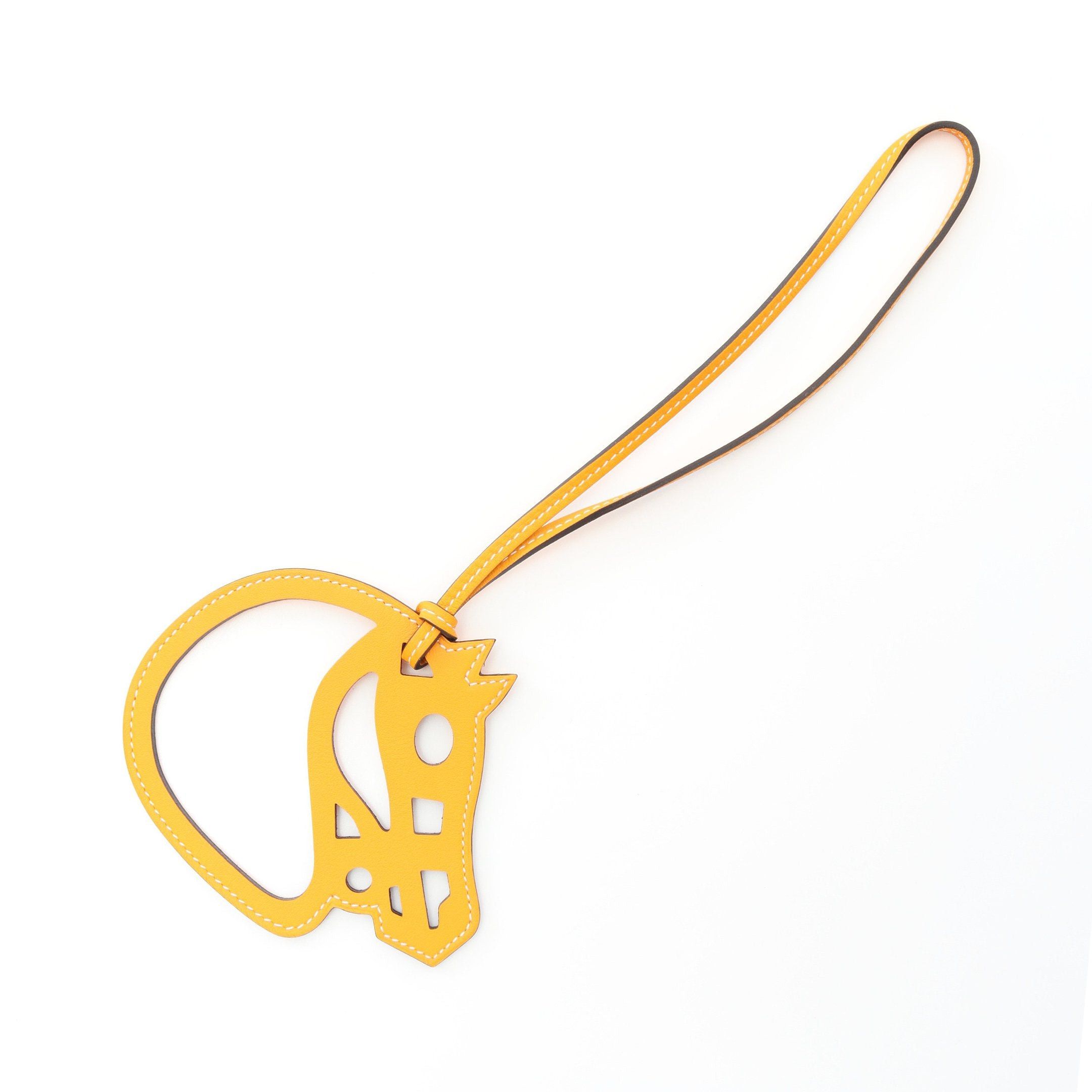 Hermes Hermes Paddock Cheval Hose Jaune Doll Bag Charm Veau Swift Orange Size ONE SIZE - 1 Thumbnail