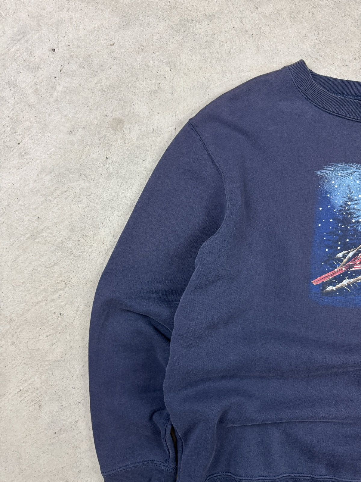 Vintage 1990s Navy Snowy Birds Crewneck Size US S / EU 44-46 / 1 - 3 Thumbnail