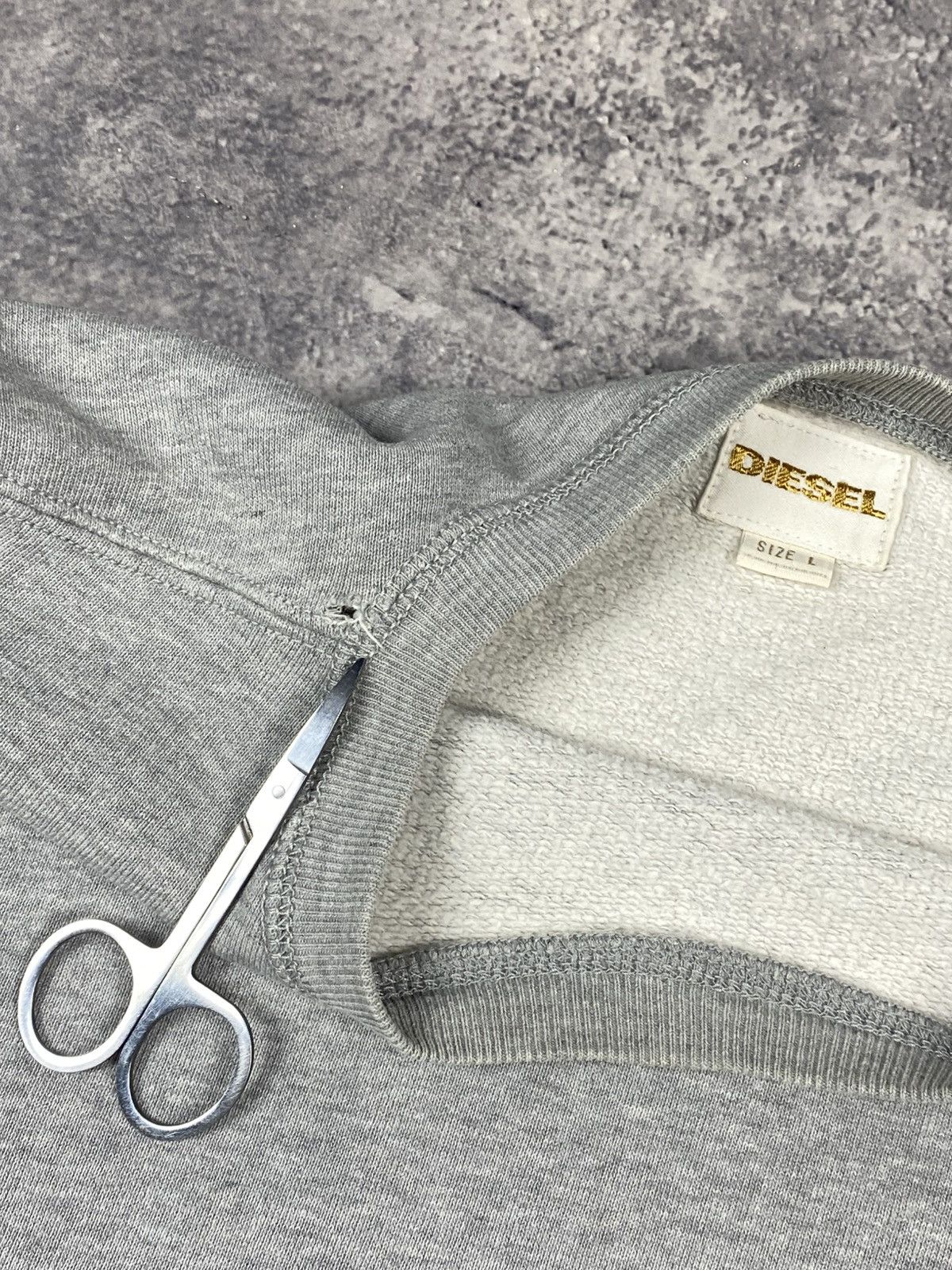 Diesel Diesel Sweatshirt Cotton Pullover Crew Neck Jumper Grey Size US L / EU 52-54 / 3 - 7 Thumbnail