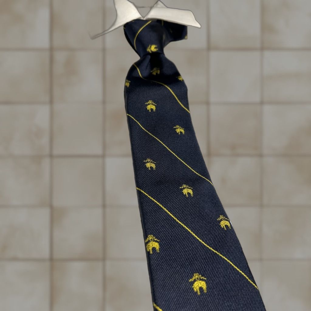 Brooks Brothers VINTAGE Brooks Brothers Tie Silk Blue Gold Sheep Made In US New W Tag Men Classic 57"-60" Silk Tie Brooks Brothers Mens Size ONE SIZE - 1 Thumbnail