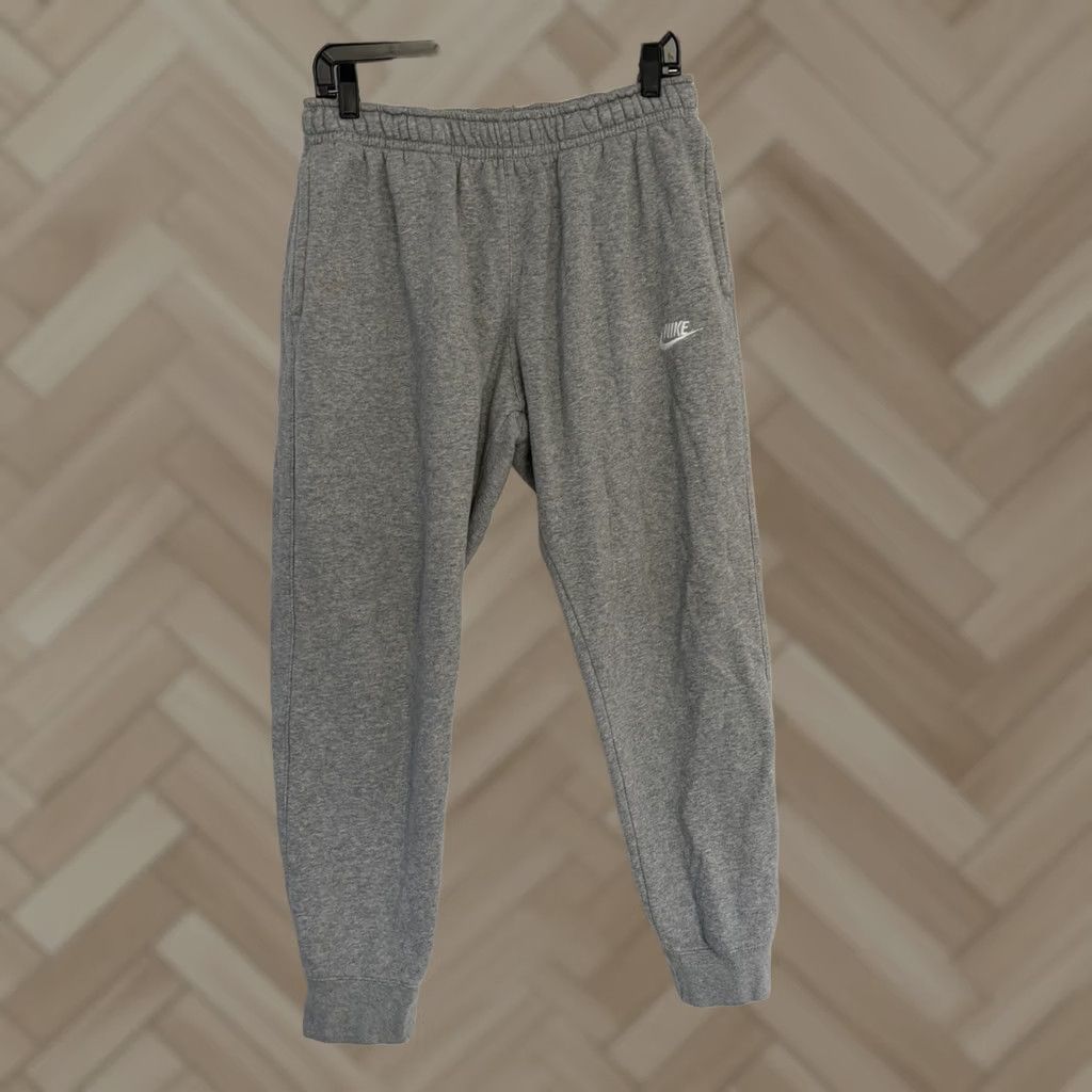 Nike Nike Mens Gray Club Fleece Joggers Sweatpants Sweats sz Medium Size US 31 - 1 Thumbnail