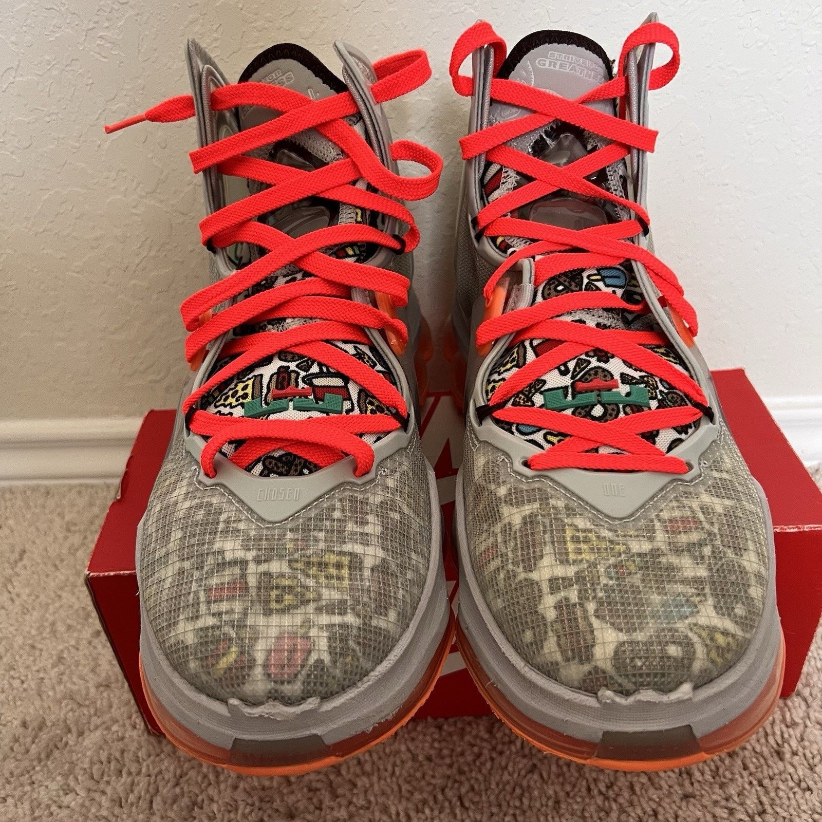 Nike Nike Lebron XIX 19 Fast Food Grey Fog Roma Green Size 12 New Size US 12 / EU 45 - 3 Thumbnail