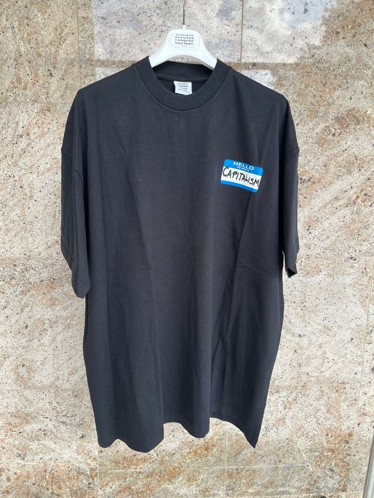 Vetements Capitalism FREE T-Shirt SS in Black | Grailed