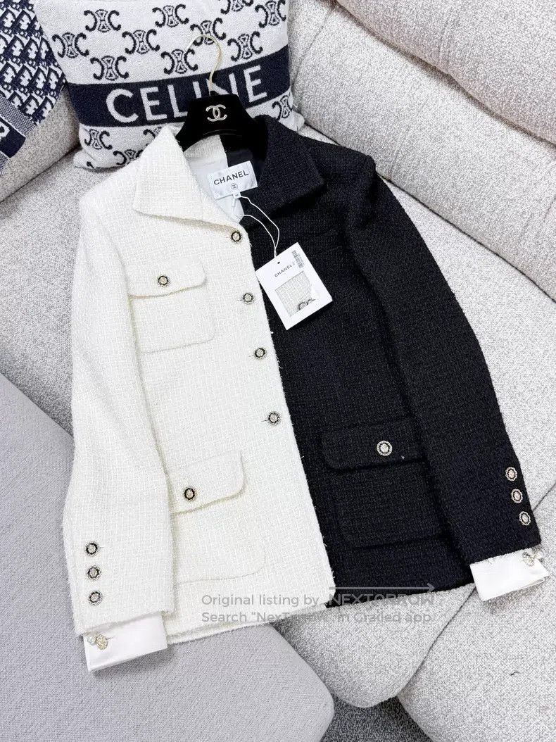 Chanel Chanel Tweed woven long-sleeved jacket Size S / US 4 / IT 40 - 2 Thumbnail