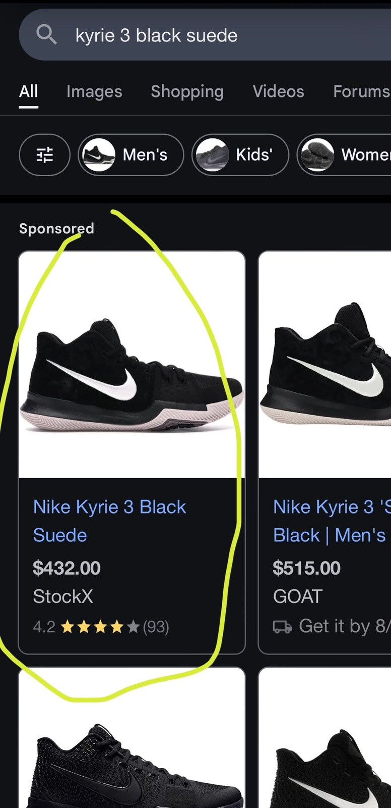 Nike Nike Kyrie 3 Black Suede Size US 11.5 / EU 44-45 - 6 Thumbnail