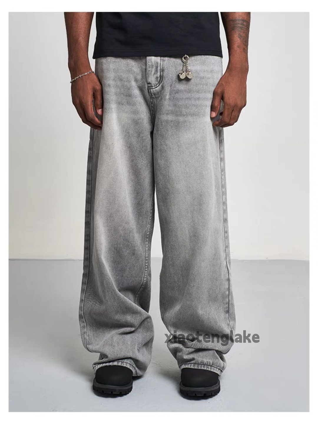 Jean × Vintage washed faded cleanfit yuppie loose baggy jeans Size US 30 / EU 46 - 6 Thumbnail