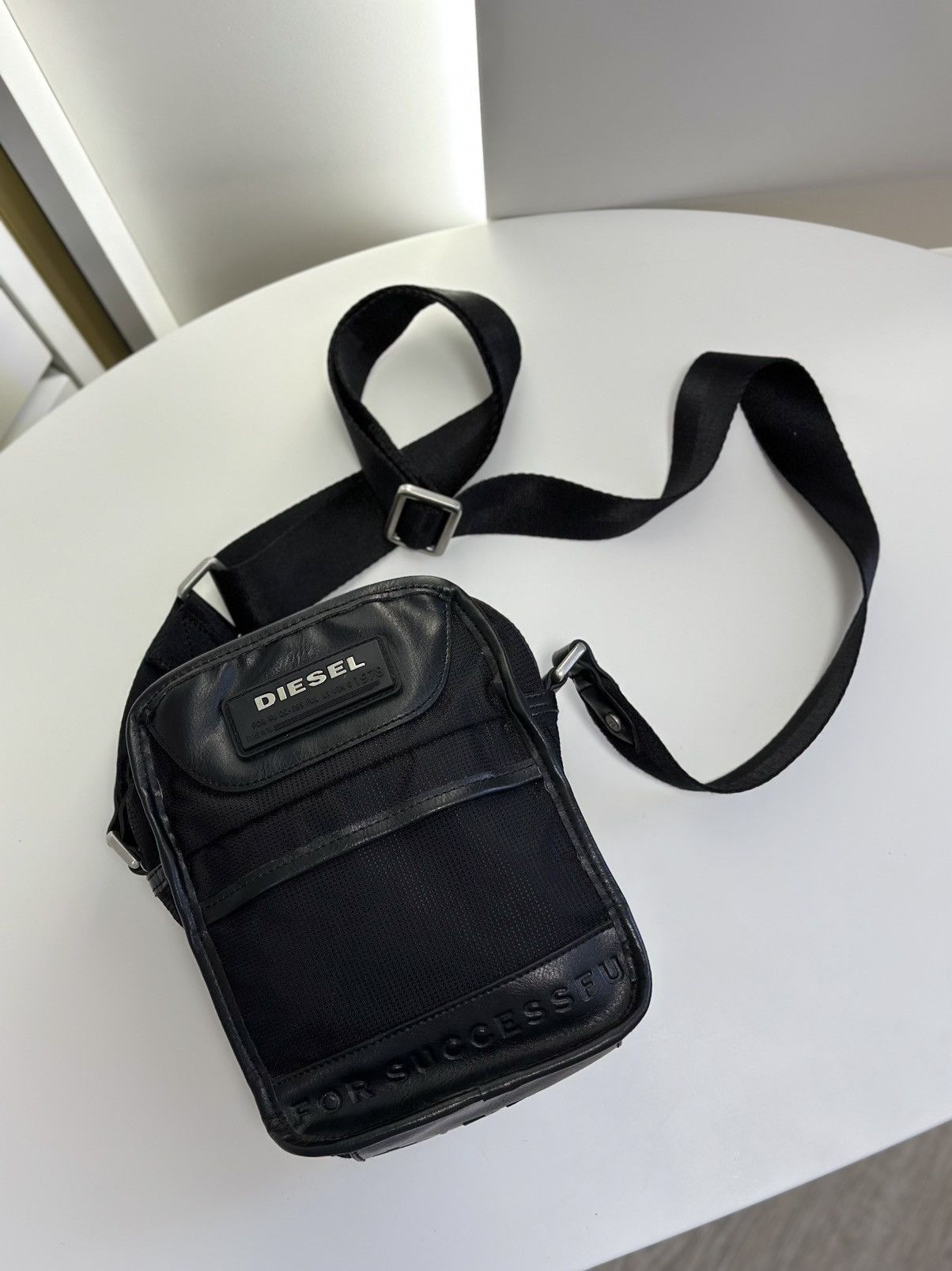 バッグ OLD DIESEL leather messenger bag black バッグ OLD DIESEL leather messenger bag black Diesel Men Old