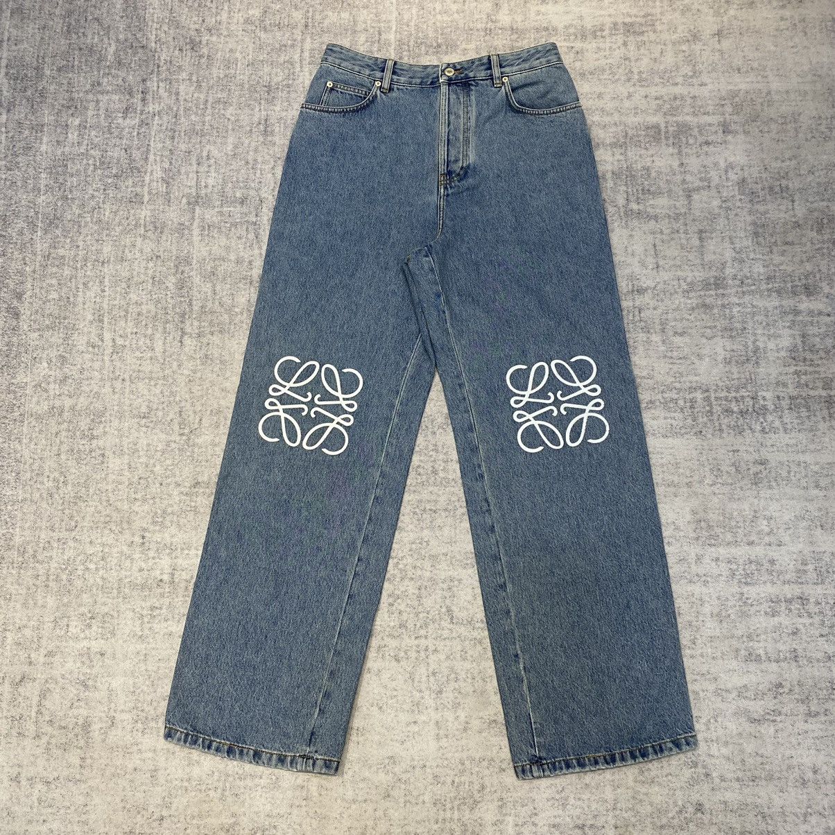 Loewe LOEWE Anagram Baggy Jeans In Denim Size 34" / US 12 / IT 48 - 1 Thumbnail