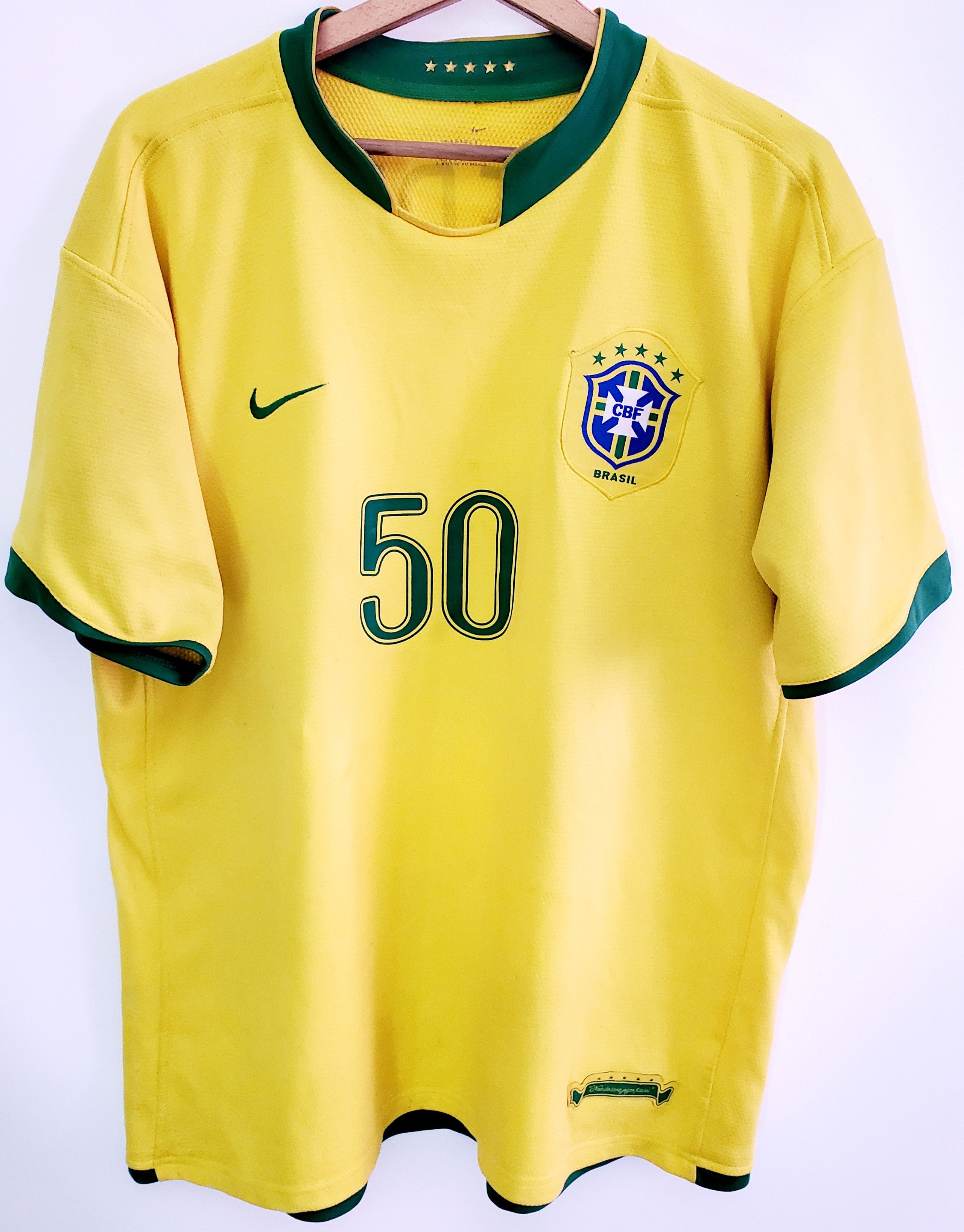 Nike × Vintage Vintage Brazil 2006 home nike soccer jersey size Xl Size US XL / EU 56 / 4 - 1 Thumbnail