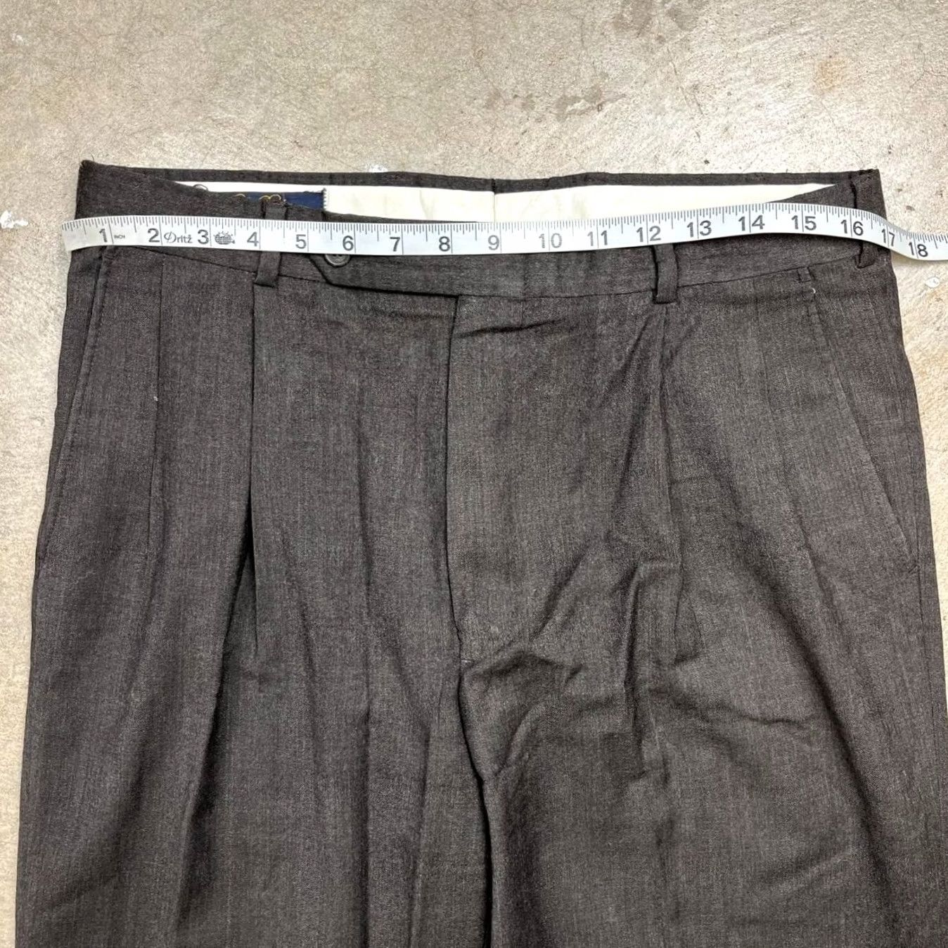 Brooks Brothers VINTAGE Brooks Brothers trousers 34x29 brown wool pleated 80s Talon zipper Size US 34 / EU 50 - 3 Thumbnail