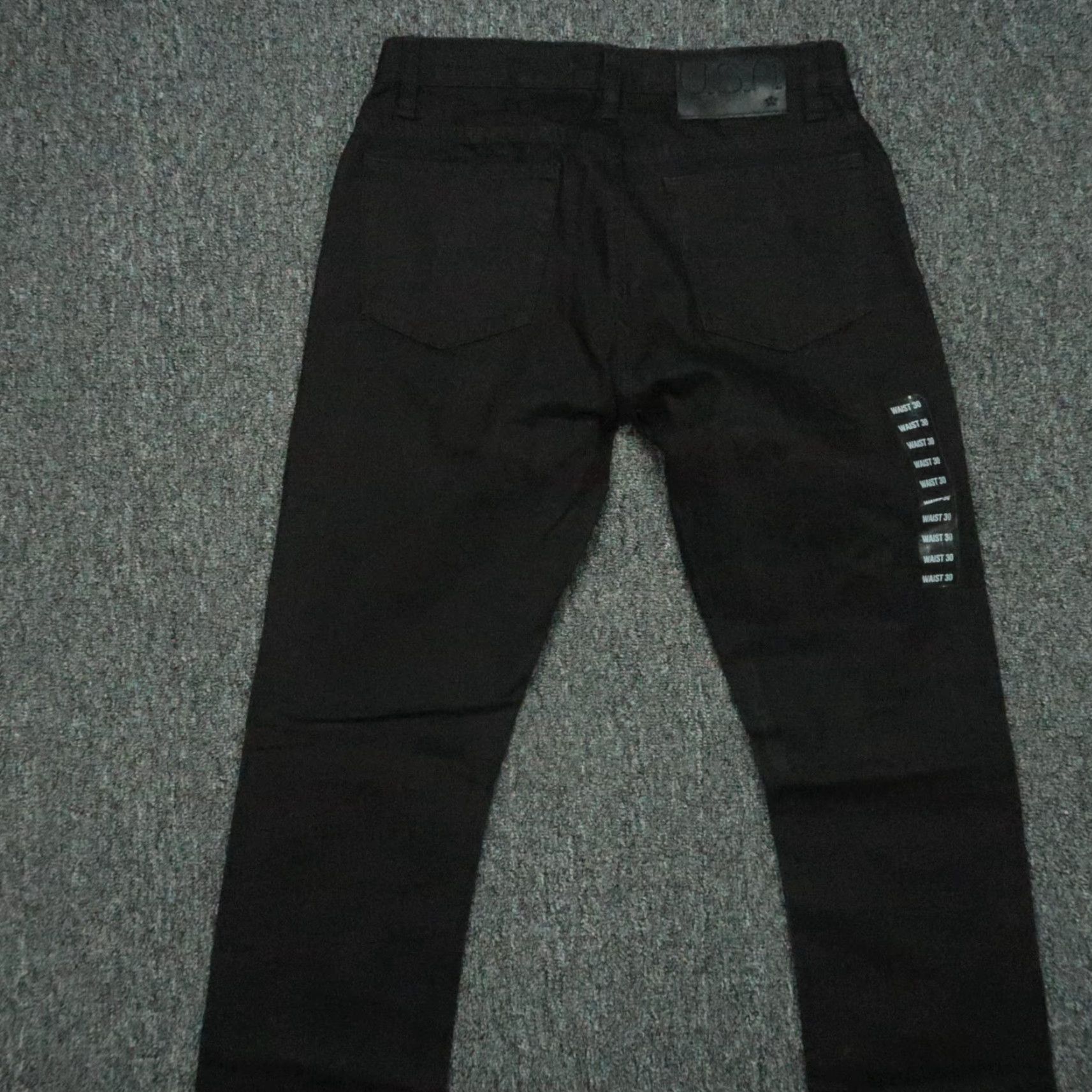 John Varvatos John Varvatos Jeans Mens 30x33 Black Bowery Slim Straight 5 Pocket Denim Size US 30 / EU 46 - 6 Thumbnail