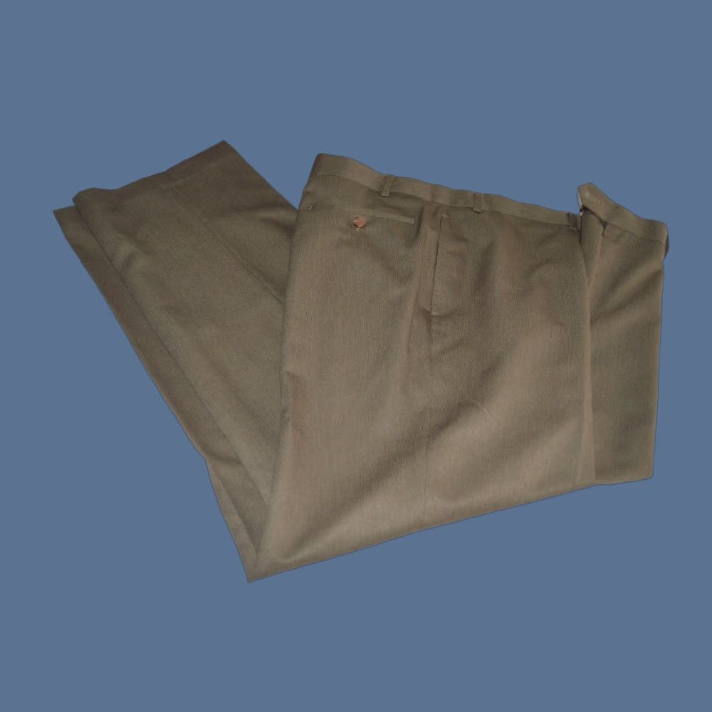 Polo Ralph Lauren Polo Ralph Lauren Dress Pants Brown Poly Blend Flat Front 40/32 Mens Regular Straight Pants Size US 40 / EU 56 - 1 Thumbnail