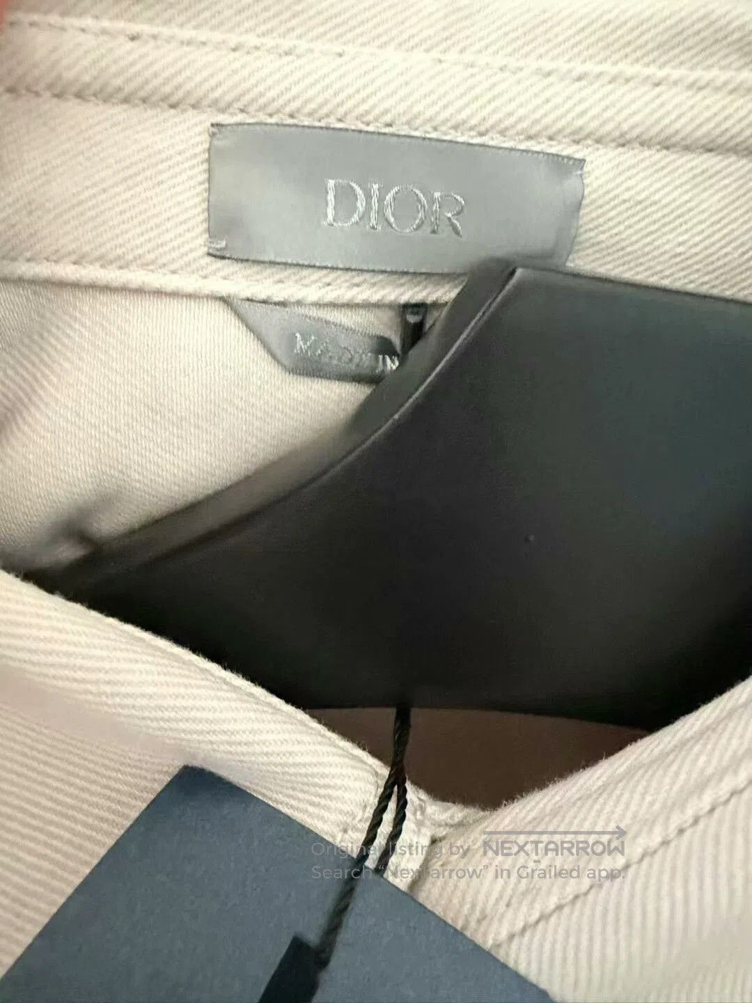 Dior Dior White Cracked Logo Long Sleeve Shirt. Size US M / EU 48-50 / 2 - 3 Thumbnail