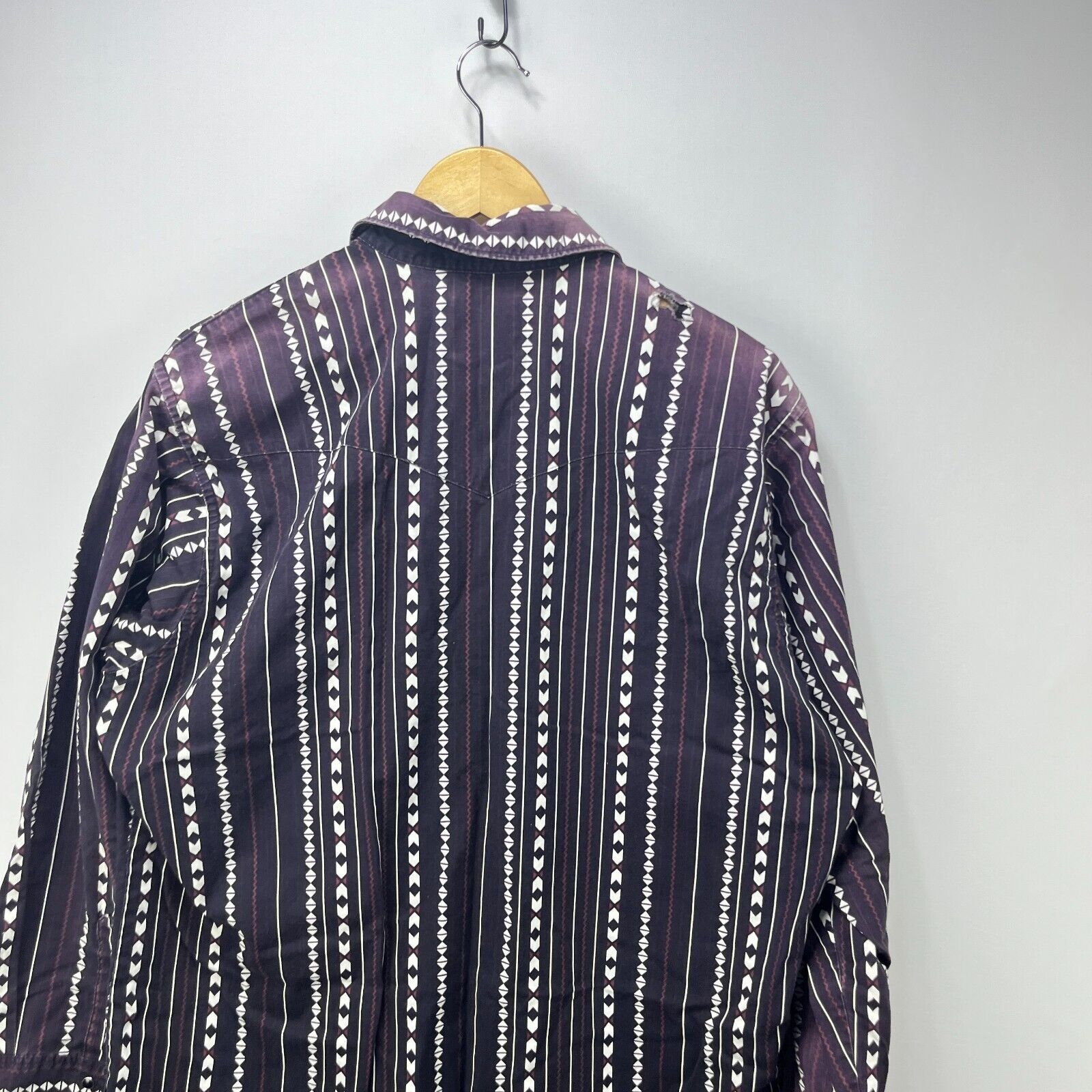Vintage × Wrangler Vintage 90s Faded Wrangler Western Button Up Long Sleeve XL Size US XL / EU 56 / 4 - 8 Thumbnail