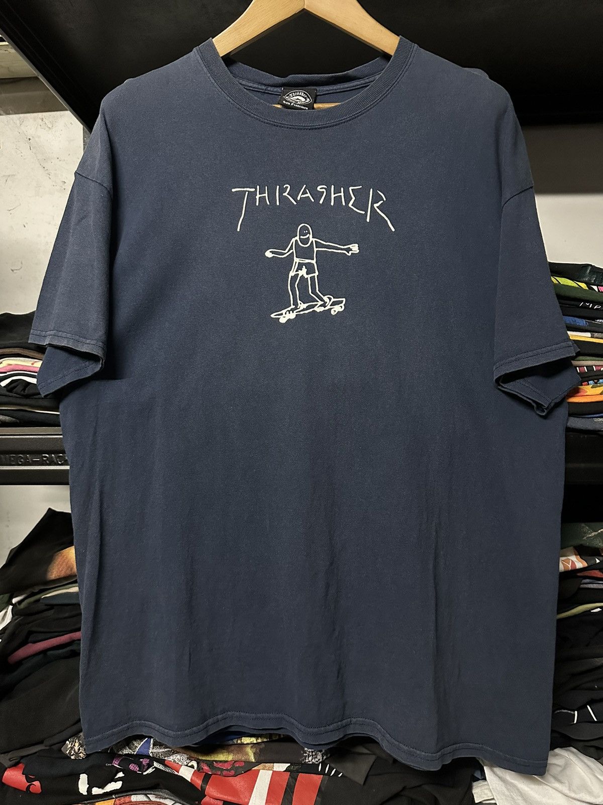 Vintage Vintage Thrasher Skateboard Sun Faded Tee Size US XL / EU 56 / 4 - 1 Thumbnail
