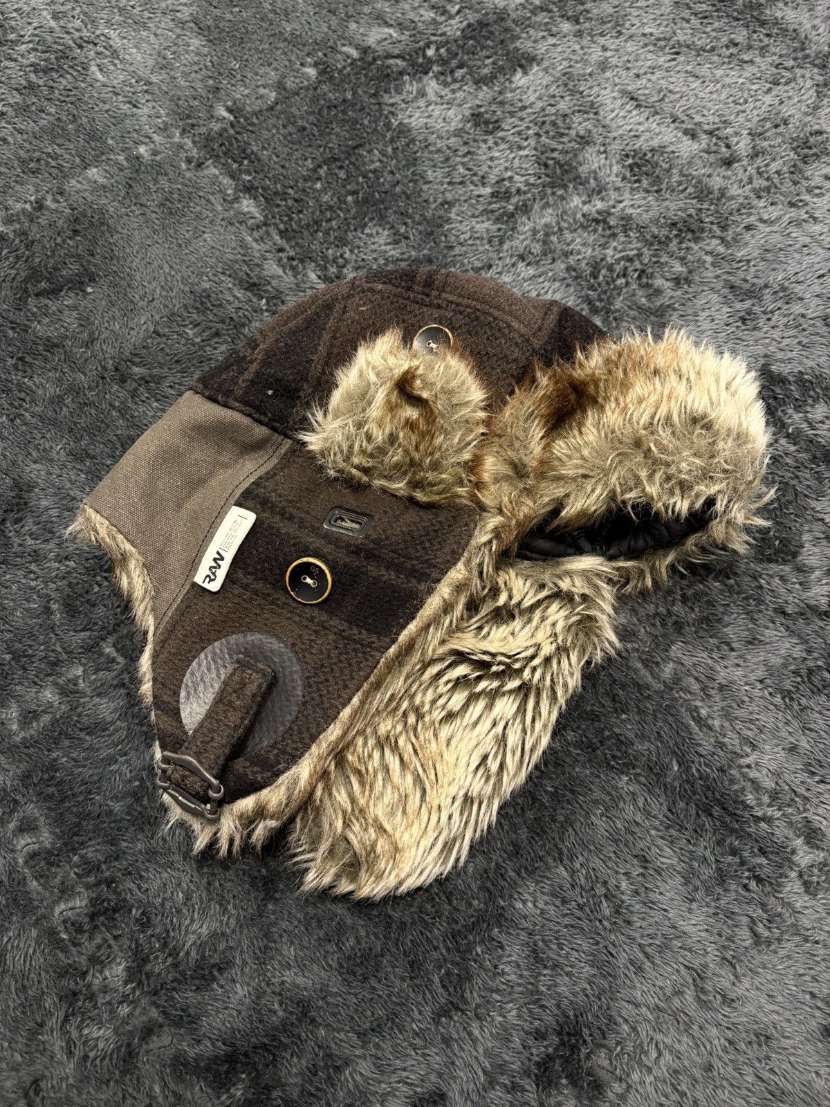 G-Star RARE Faux Fur Y2K Vintage G-Star Hat Ushanka Size ONE SIZE - 2 Thumbnail