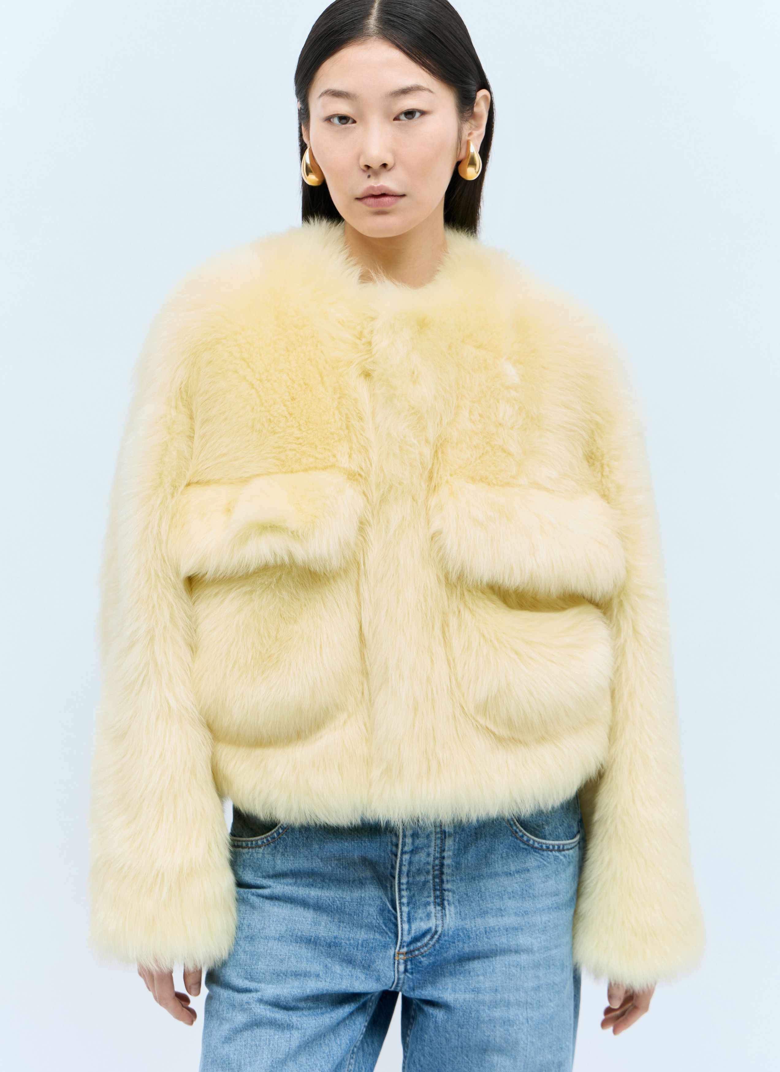 Bottega Veneta Shearling Cropped Jacket Size XS / US 0-2 / IT 36-38 - 1 Thumbnail