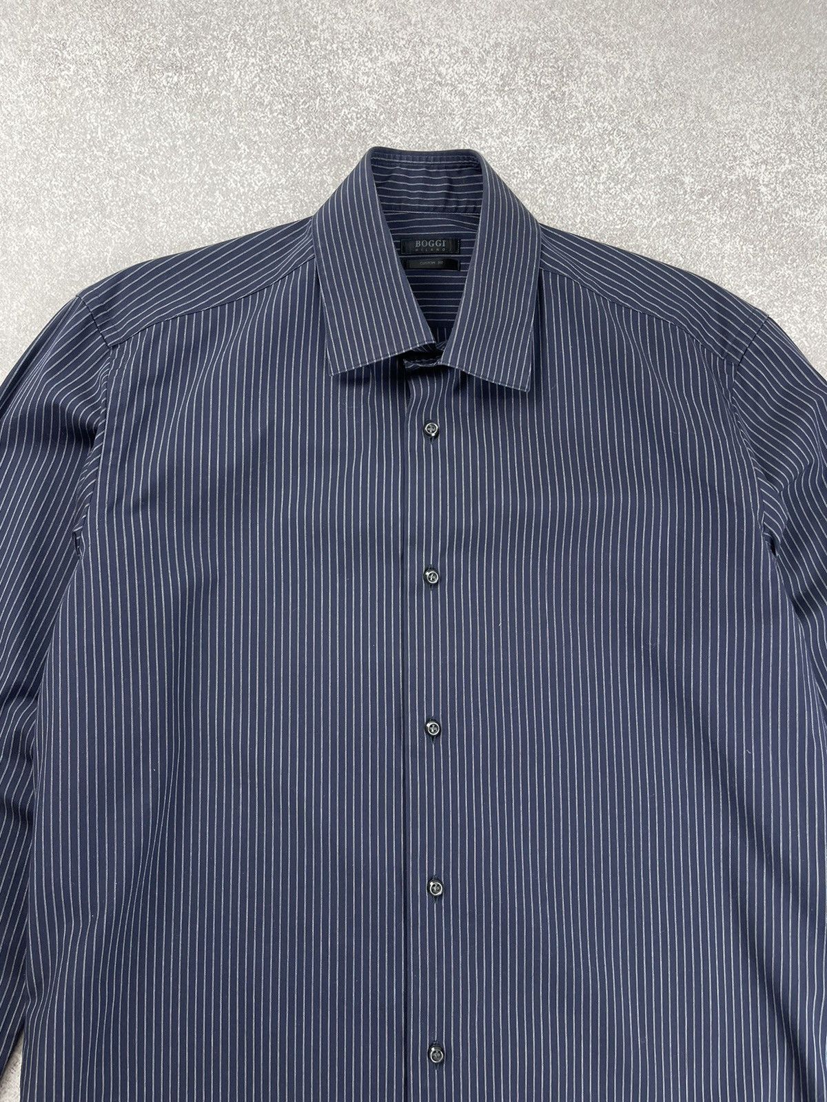 Boggi Boggi Milano Long Sleeve Striped Shirt Size 40 15 3/4 Size US L / EU 52-54 / 3 - 4 Thumbnail