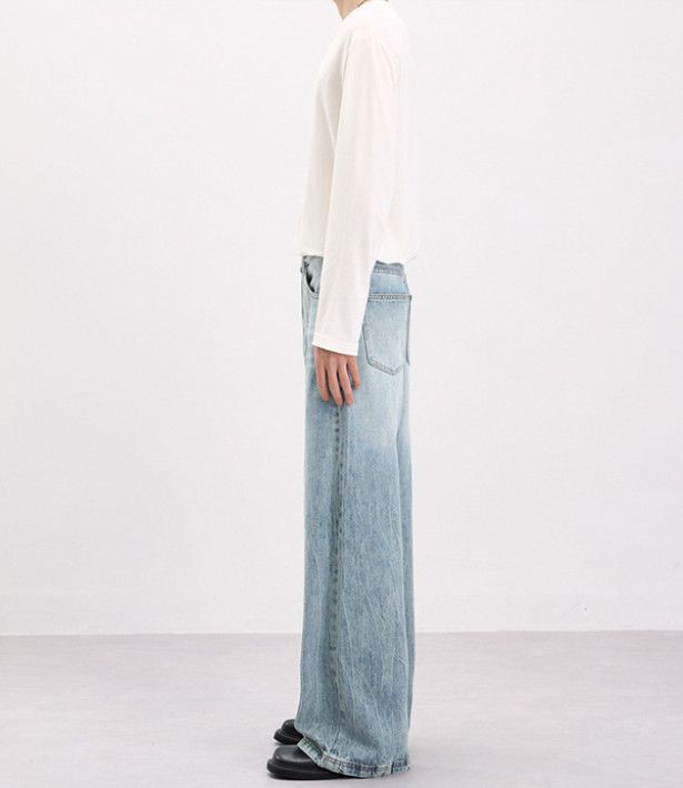 Japanese Brand American Workwear-Style Paneled High-Street Jeans Size US 32 / EU 48 - 4 Thumbnail