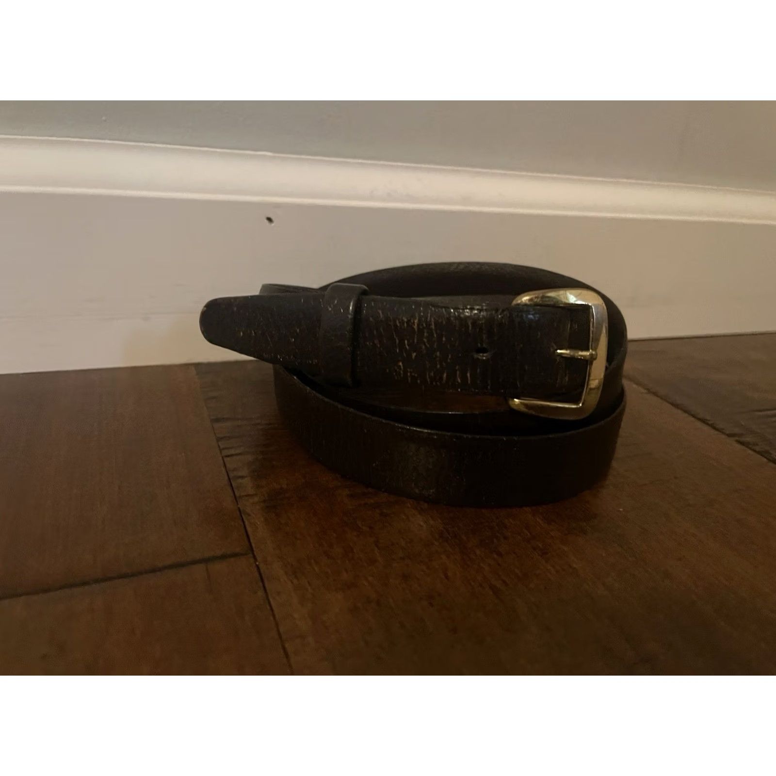 Vintage VINTAGE Hickok Dress Belt Size 40 Dark Brown Split Cowhide Leather Men's 1" Size 40 - 2 Thumbnail