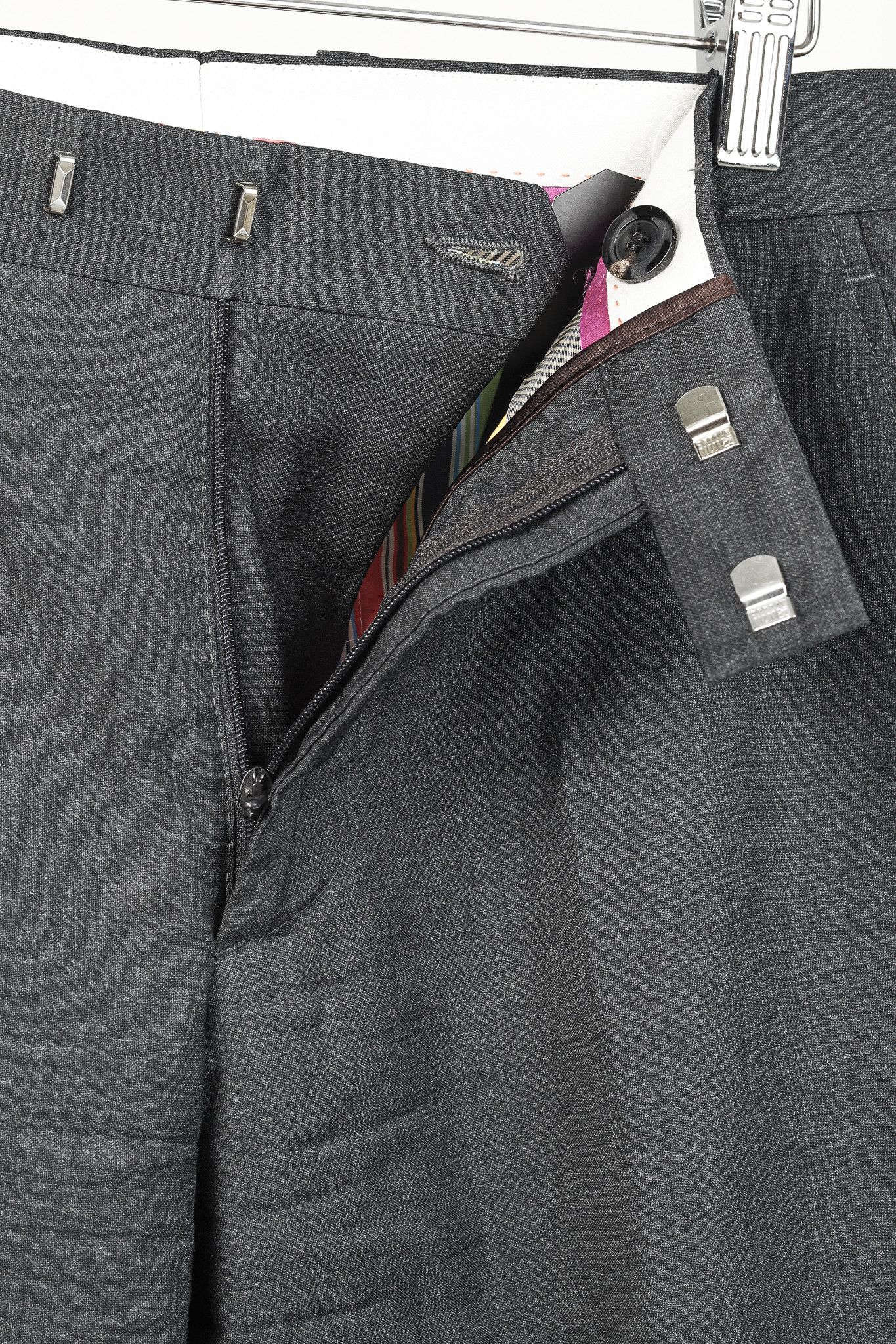 Etro Etro Grey Wool-Suiting Straight-Leg Trousers Size US 32 / EU 48 - 8 Thumbnail