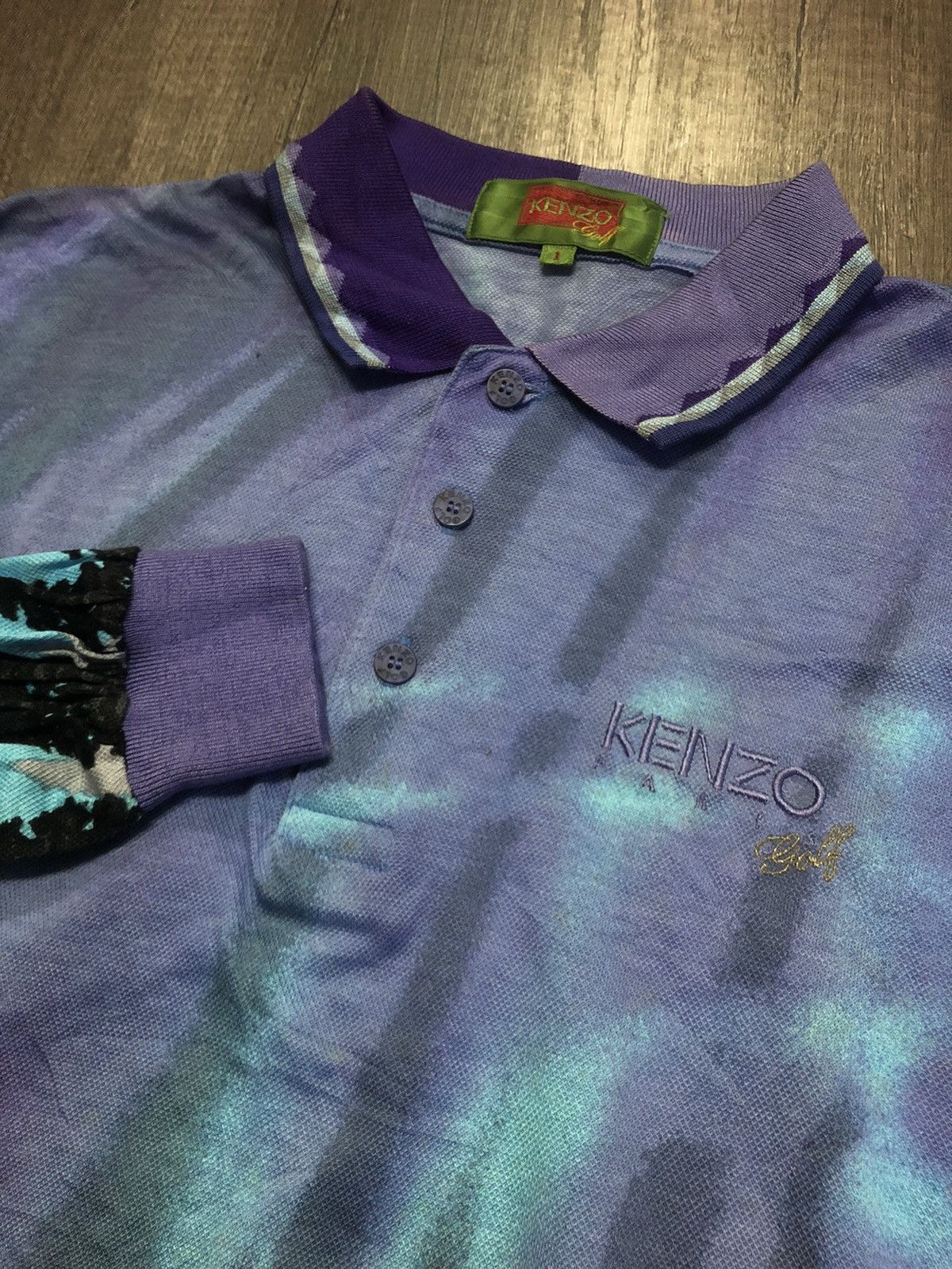 Kenzo × Vintage Vintage Kenzo Golf Long Sleeve Polo Shirt Size US S / EU 44-46 / 1 - 14 Thumbnail