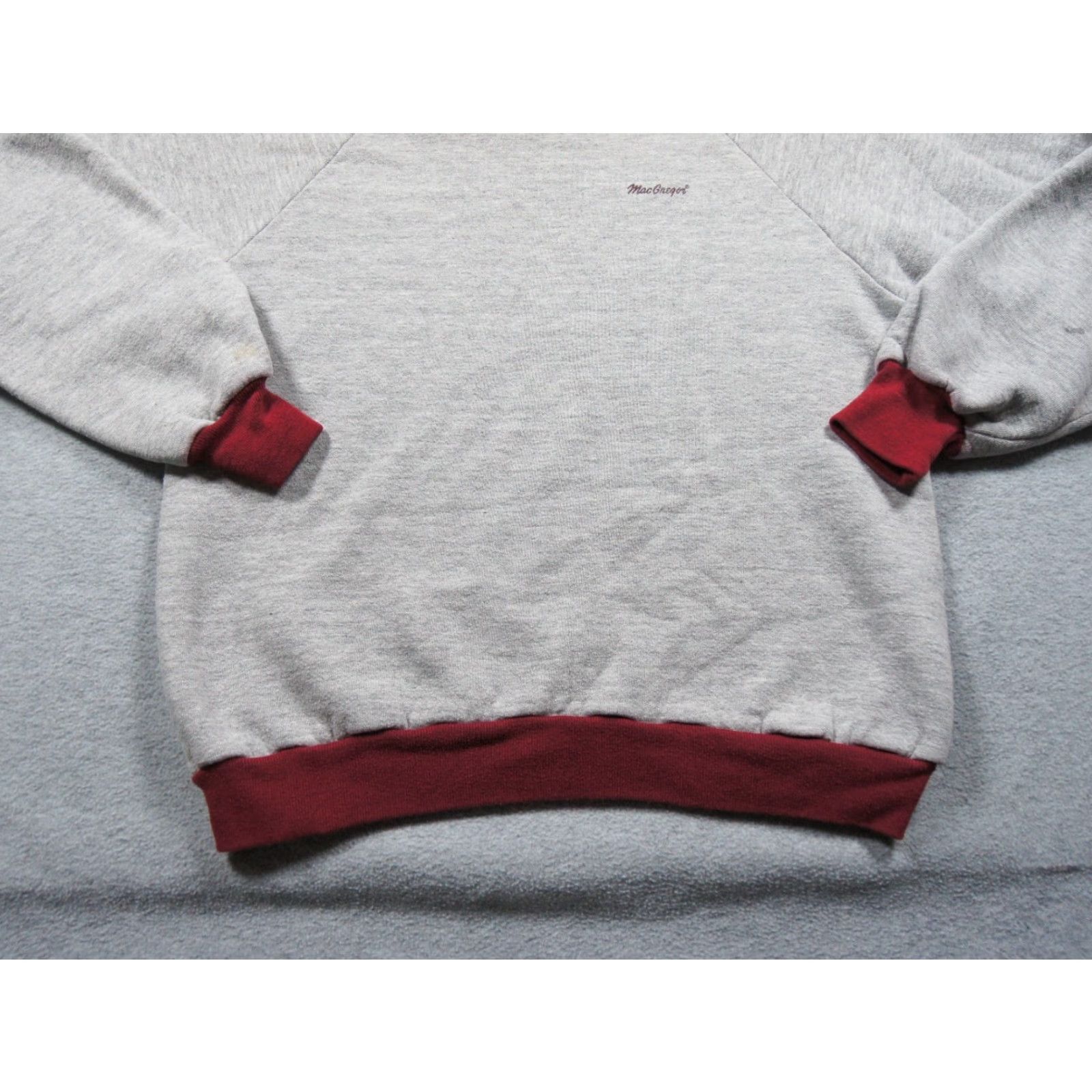 McGregor VINTAGE MacGregor Sweatshirt Womens Large Gray Raglan Crewneck 90s Sweater Ladies Size L / US 10 / IT 46 - 4 Thumbnail