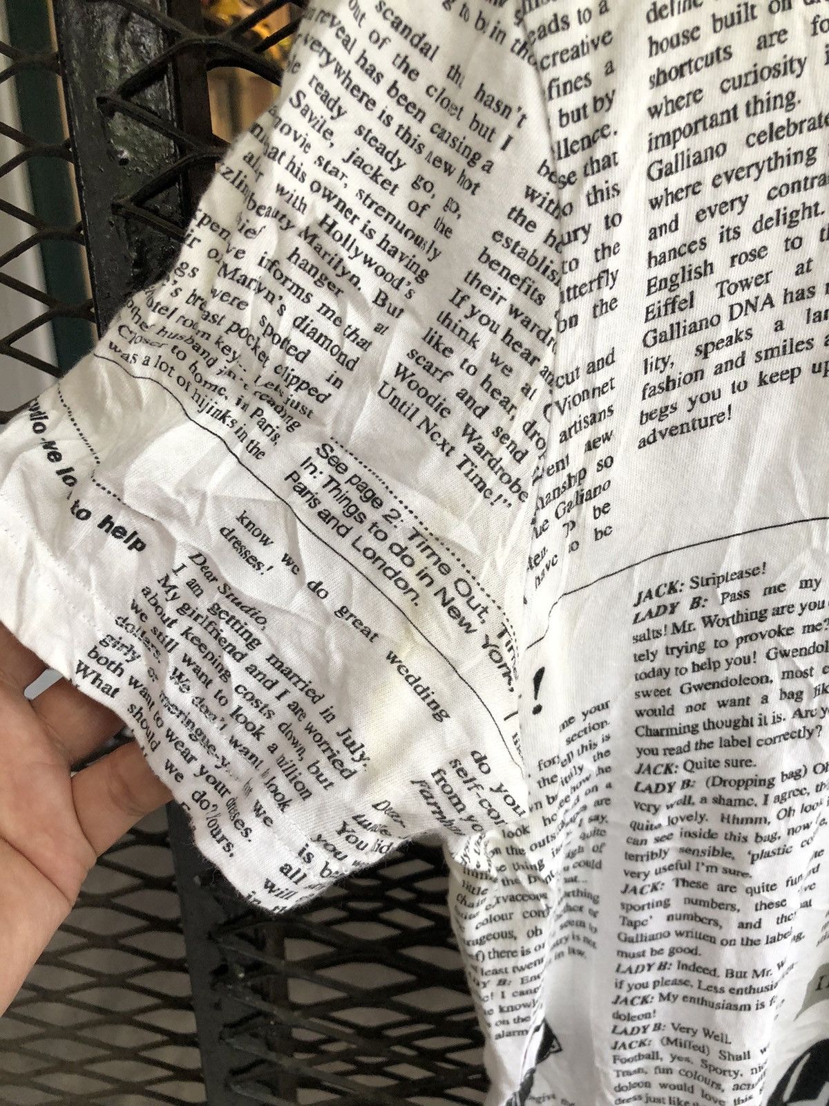 John Galliano JOHN GALLIANO NEWSPAPER T- SHIRT Size US M / EU 48-50 / 2 - 8 Thumbnail