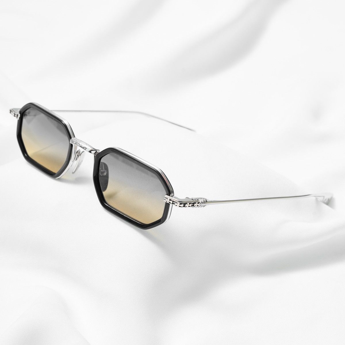 Chrome Hearts CHROME HEARTS STYLIDA BLACK/SHINY SILVER SUNGLASSES Size ONE SIZE - 2 Thumbnail