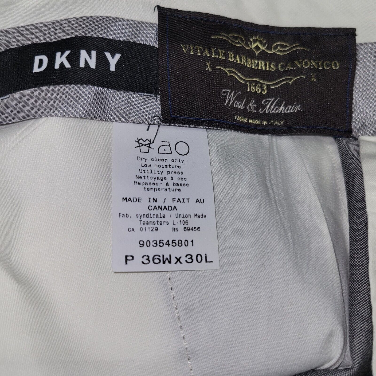DKNY Men's DKNY Wool Dress Pants 36/30. New With Tags $155 Size US 36 / EU 52 - 6 Thumbnail