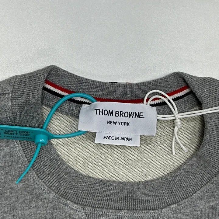 Thom Browne Thom Browne Classic Grey Striped Sweatshirt -2507 Size US S / EU 44-46 / 1 - 6 Thumbnail