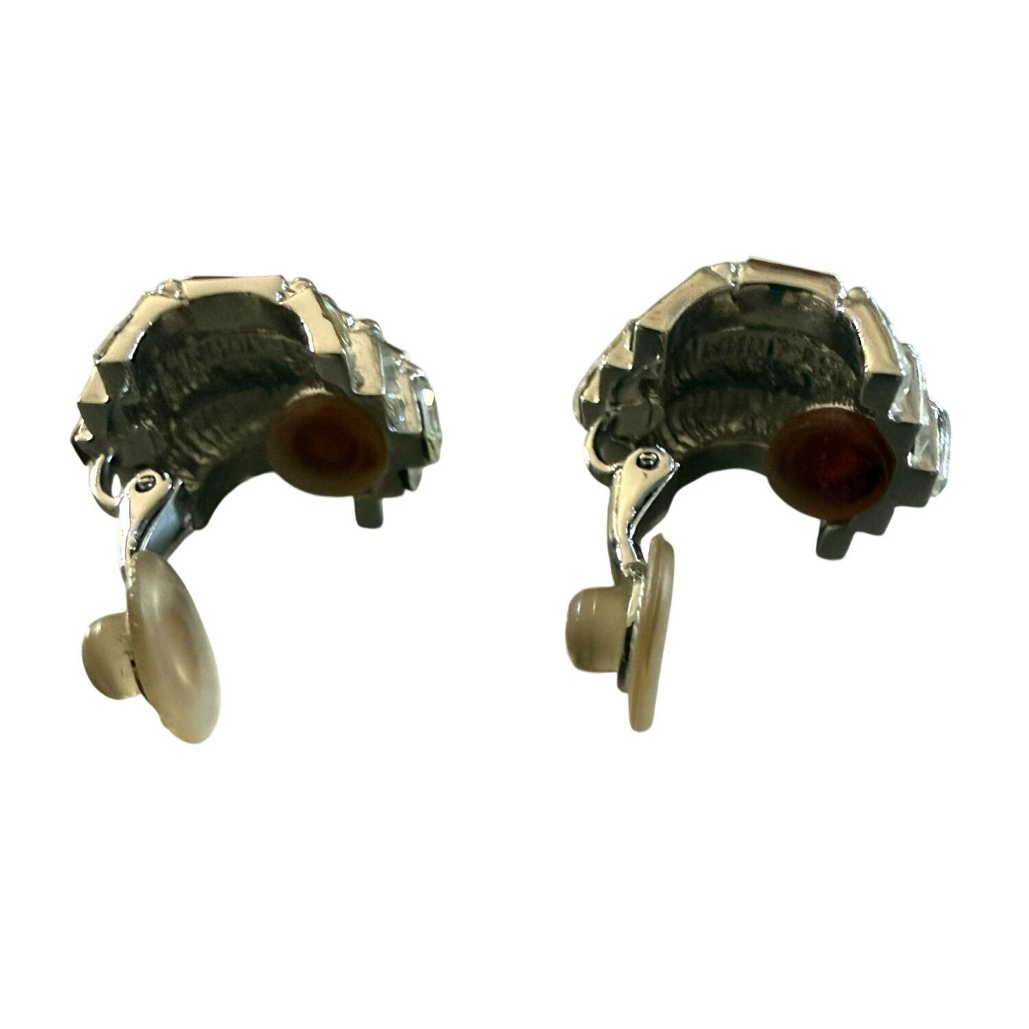 St. John Vintage St. John Signed Silver-Tone Rhinestone Art Deco Clip Size ONE SIZE - 3 Thumbnail