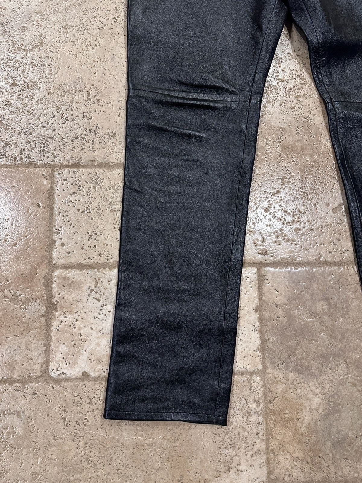 Celine Celine x Hedi Slimane Black Lambskin Leather Pants Size US 34 / EU 50 - 4 Thumbnail