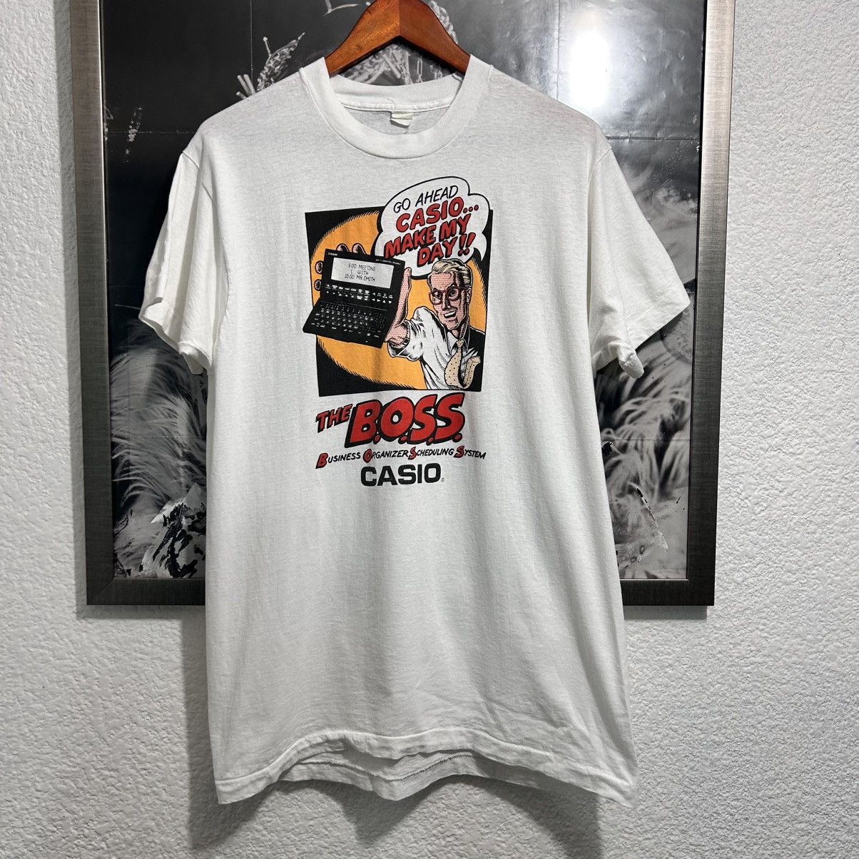 Casio × Vintage THE B.O.S.S. CASIO COMIC VINTAGE SHIRT RARE Size US XL / EU 56 / 4 - 1 Thumbnail