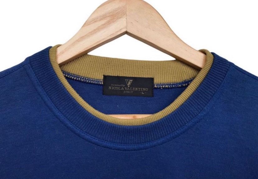 Valentino Vintage Nicola Valentino Spellout Logo Navy Sweatshirt Size US M / EU 48-50 / 2 - 5 Thumbnail