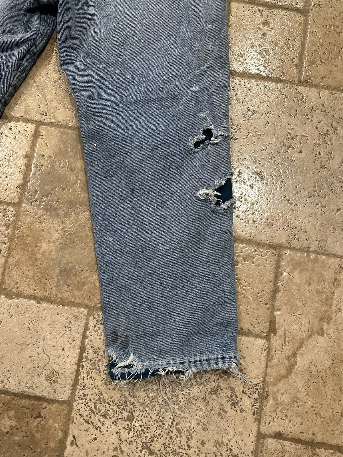 L.L. Bean Vintage L.L. Bean Double L Classic Fit Thrashed Blue Denim Size US 36 / EU 52 - 10 Thumbnail