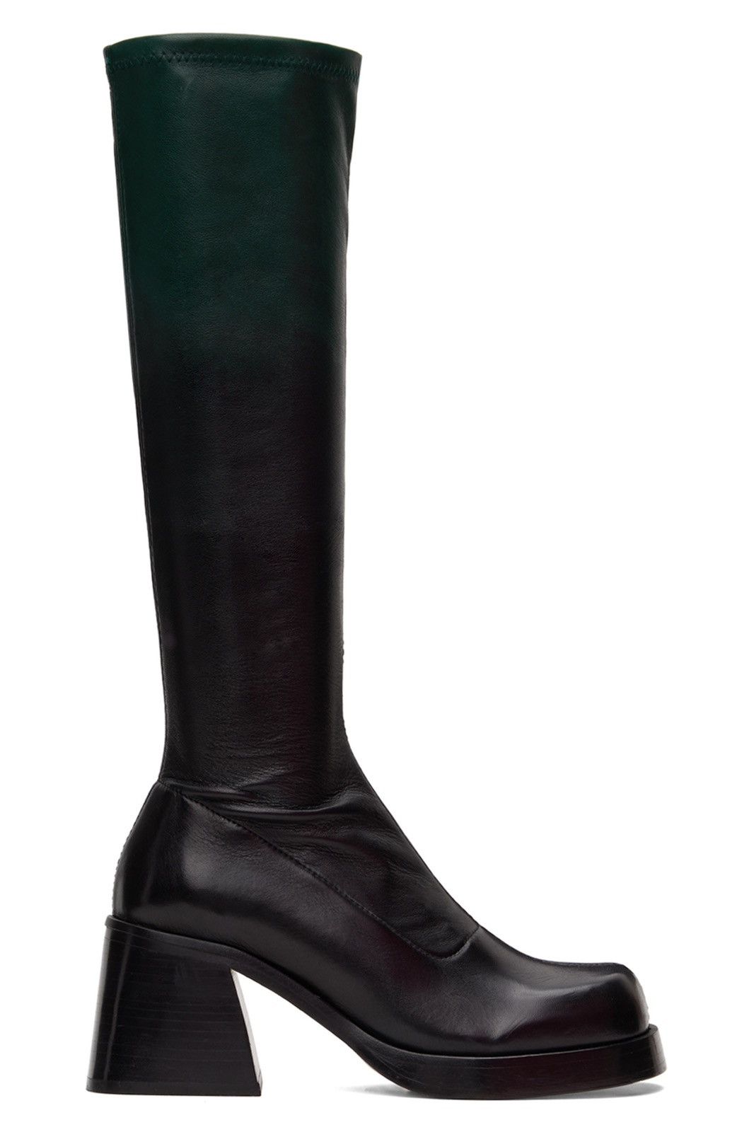 Miista MIISTA Green & Black Hedy Boots Size US 8 / IT 38 - 6 Thumbnail