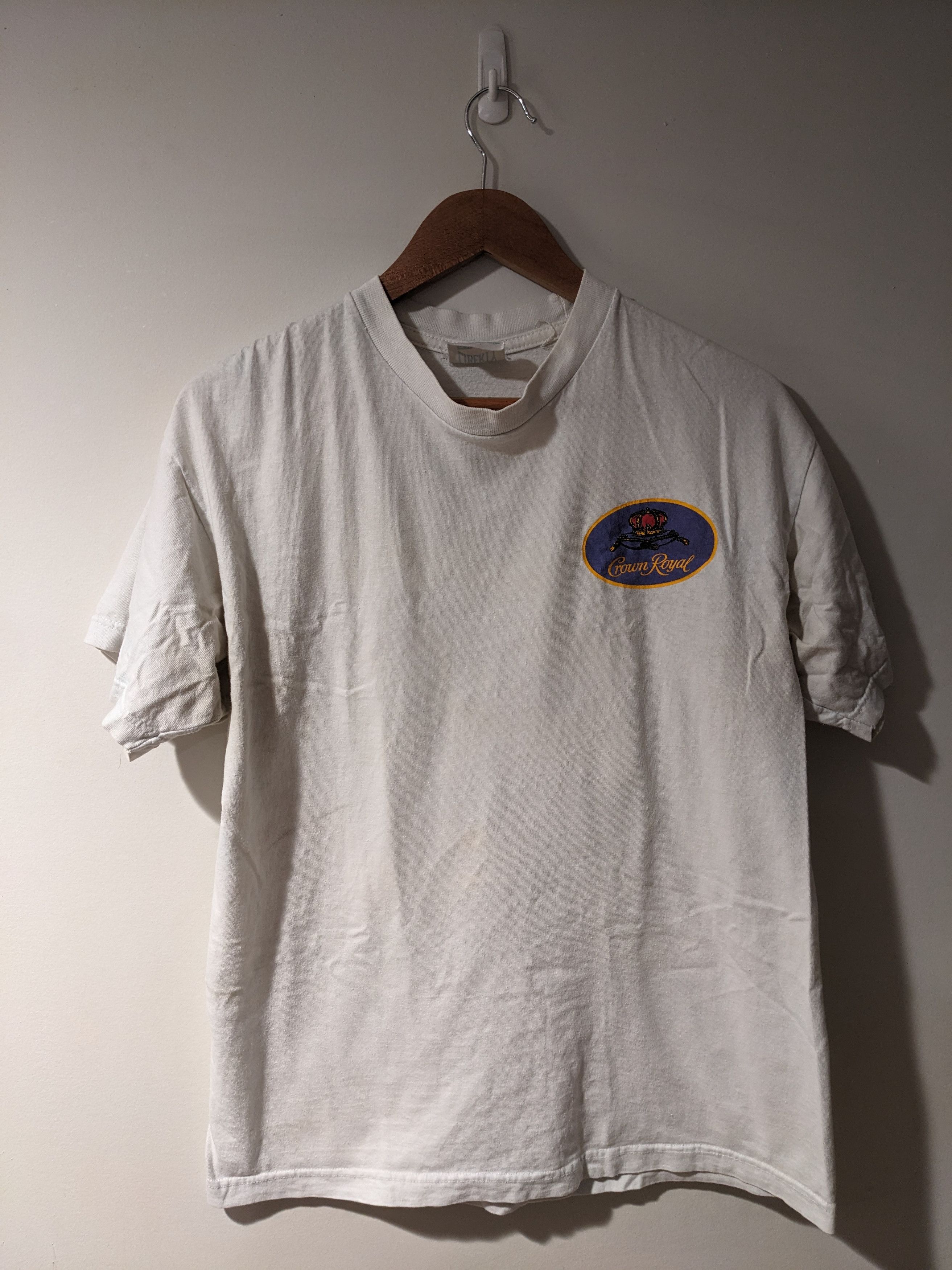 Designer × Vintage Vintage 90s Crown Royal Alcohol & Cola White Large T-Shirt Size US L / EU 52-54 / 3 - 1 Thumbnail