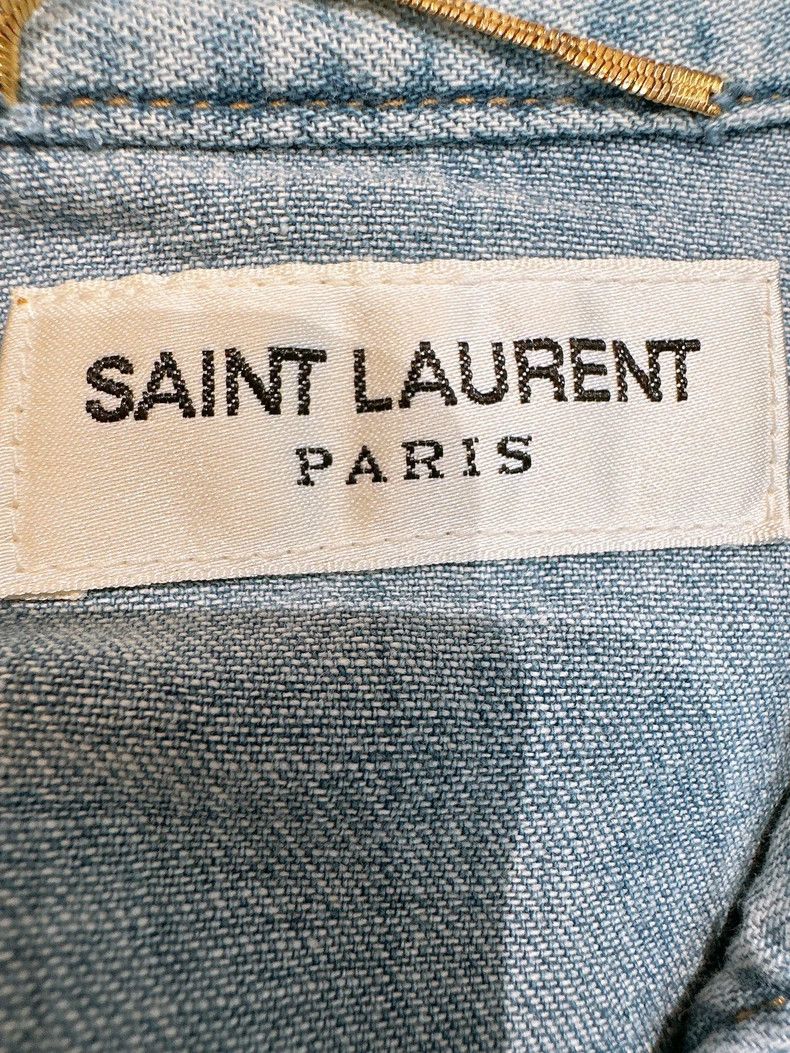 Saint Laurent Paris Saint Laurent Parisdenim shirt 2504-Nextarrow Size US S / EU 44-46 / 1 - 8 Thumbnail