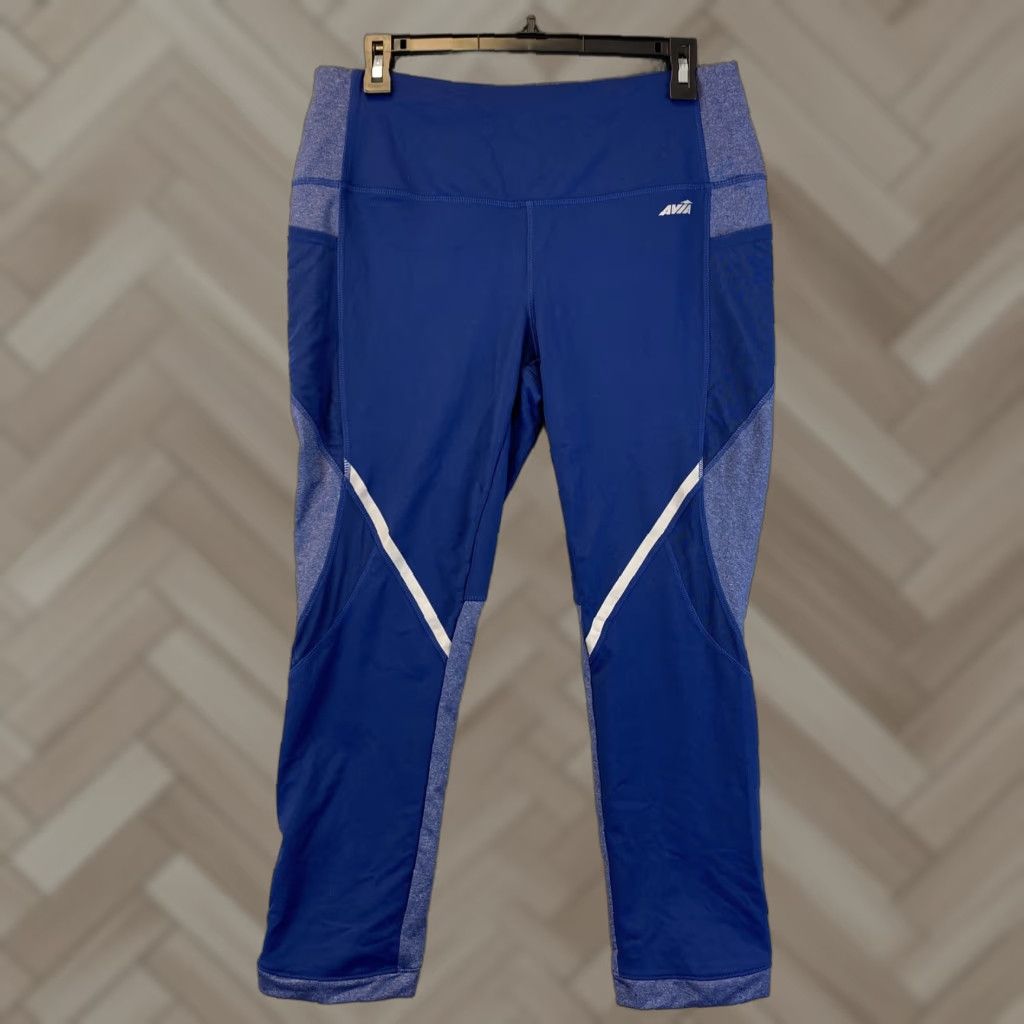 Avia Avia Valiant Legging Womens Workout Active Wear Gym Running Pants L Blue 45-27 Size 36" / US 14 / IT 50 - 1 Thumbnail